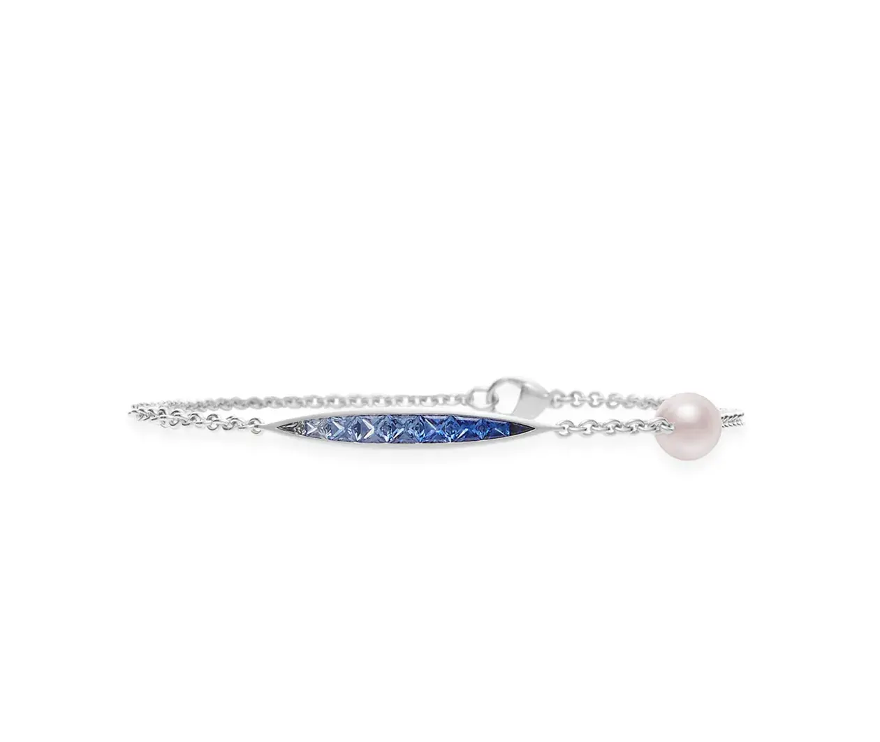Akoya Cultured Pearl Ocean Bracelet with Sapphire