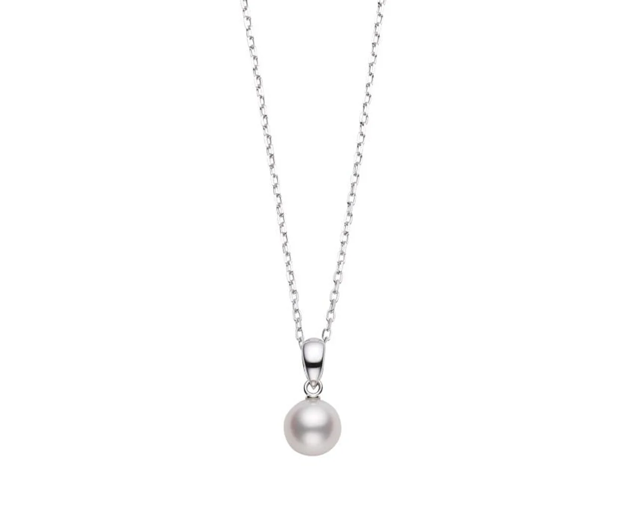 Akoya Cultured Pearl Pendant in 18K White Gold - Image 2