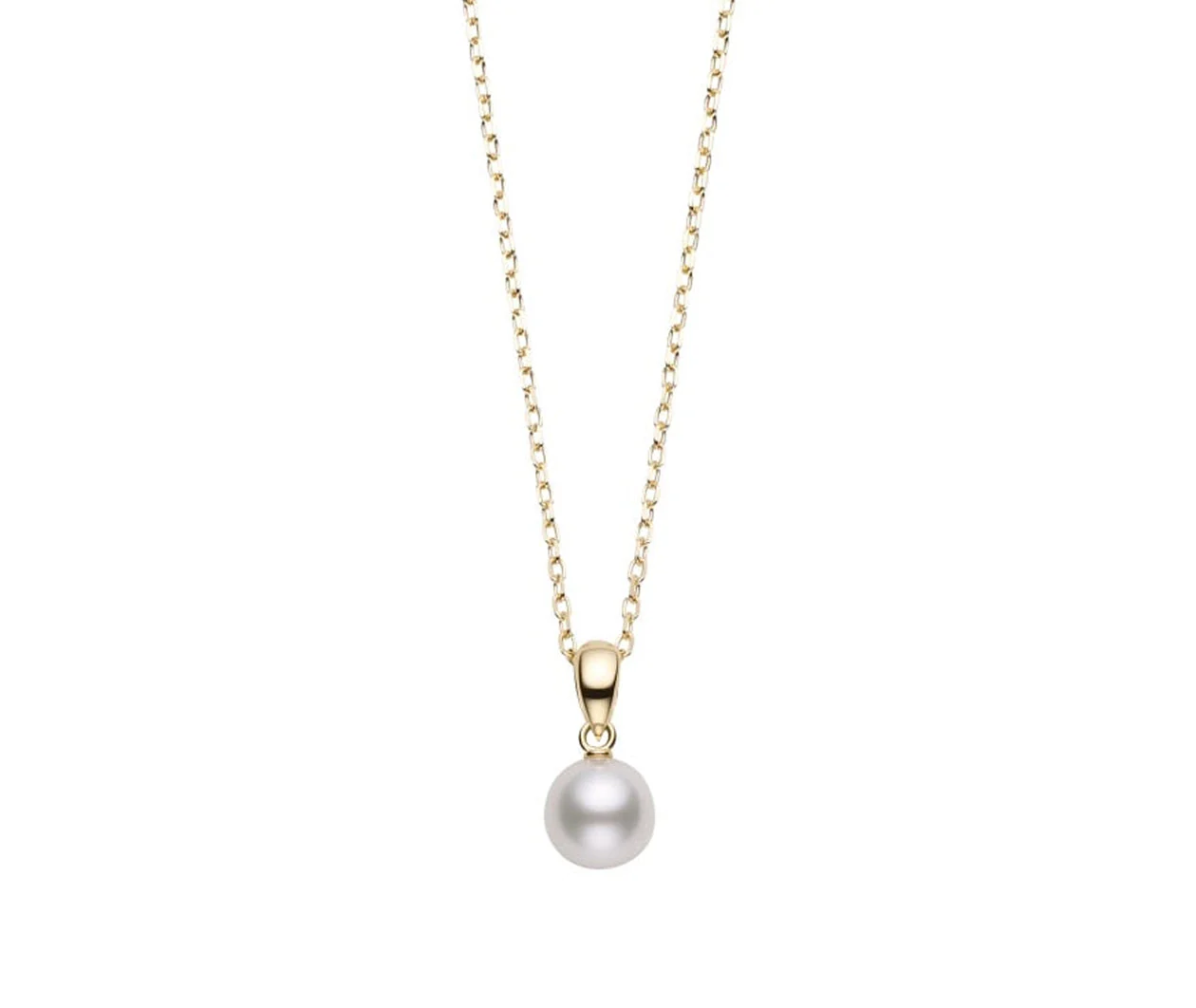 Akoya Cultured Pearl Pendant in 18K Yellow Gold