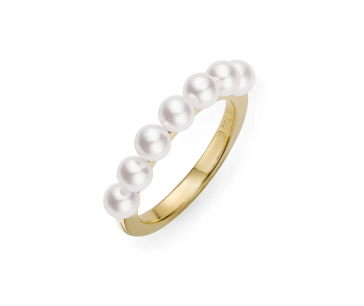 Akoya Cultured Pearl Ring in Yellow Gold