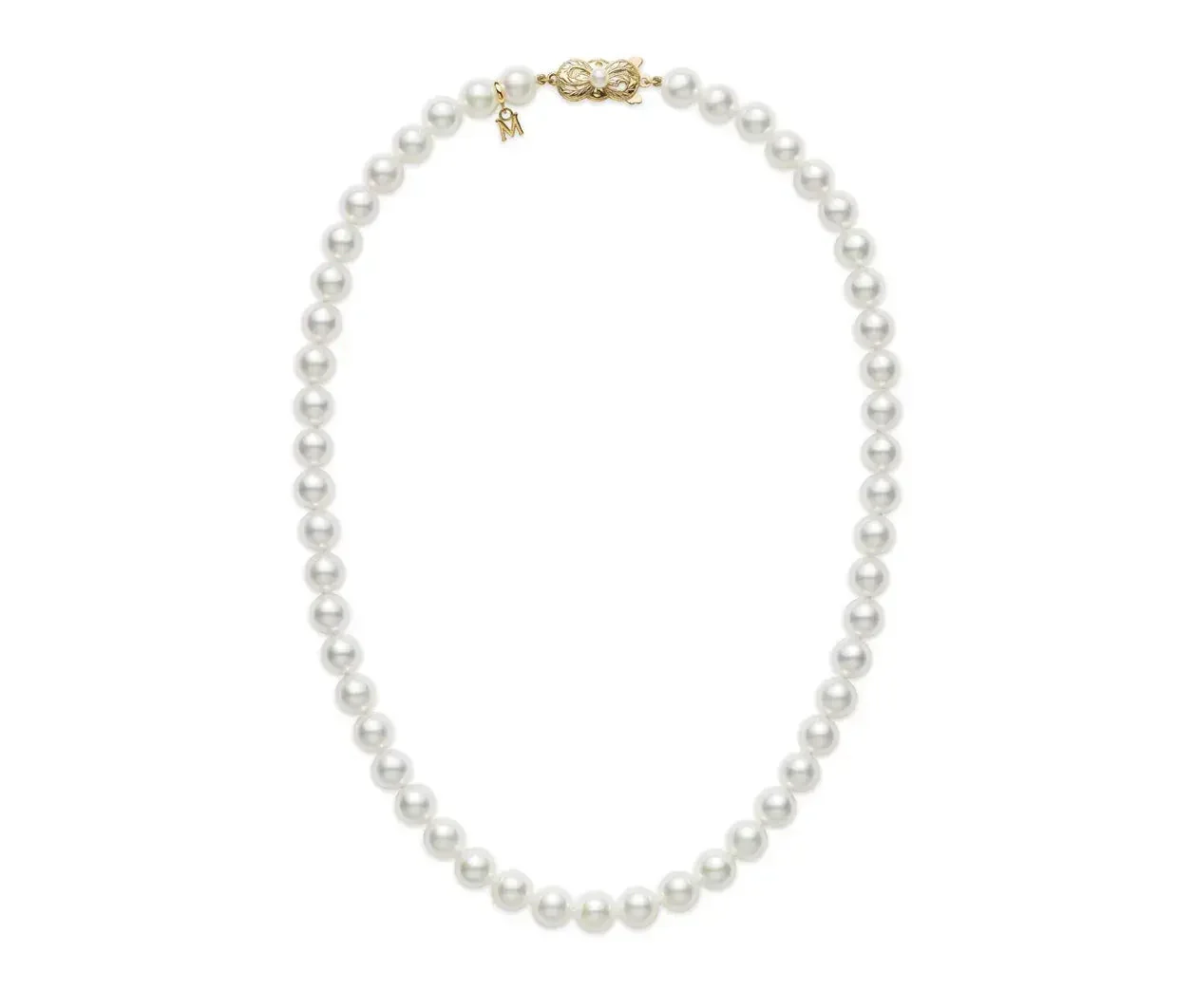Akoya Cultured Pearl Strand Necklace in 18K Yellow Gold