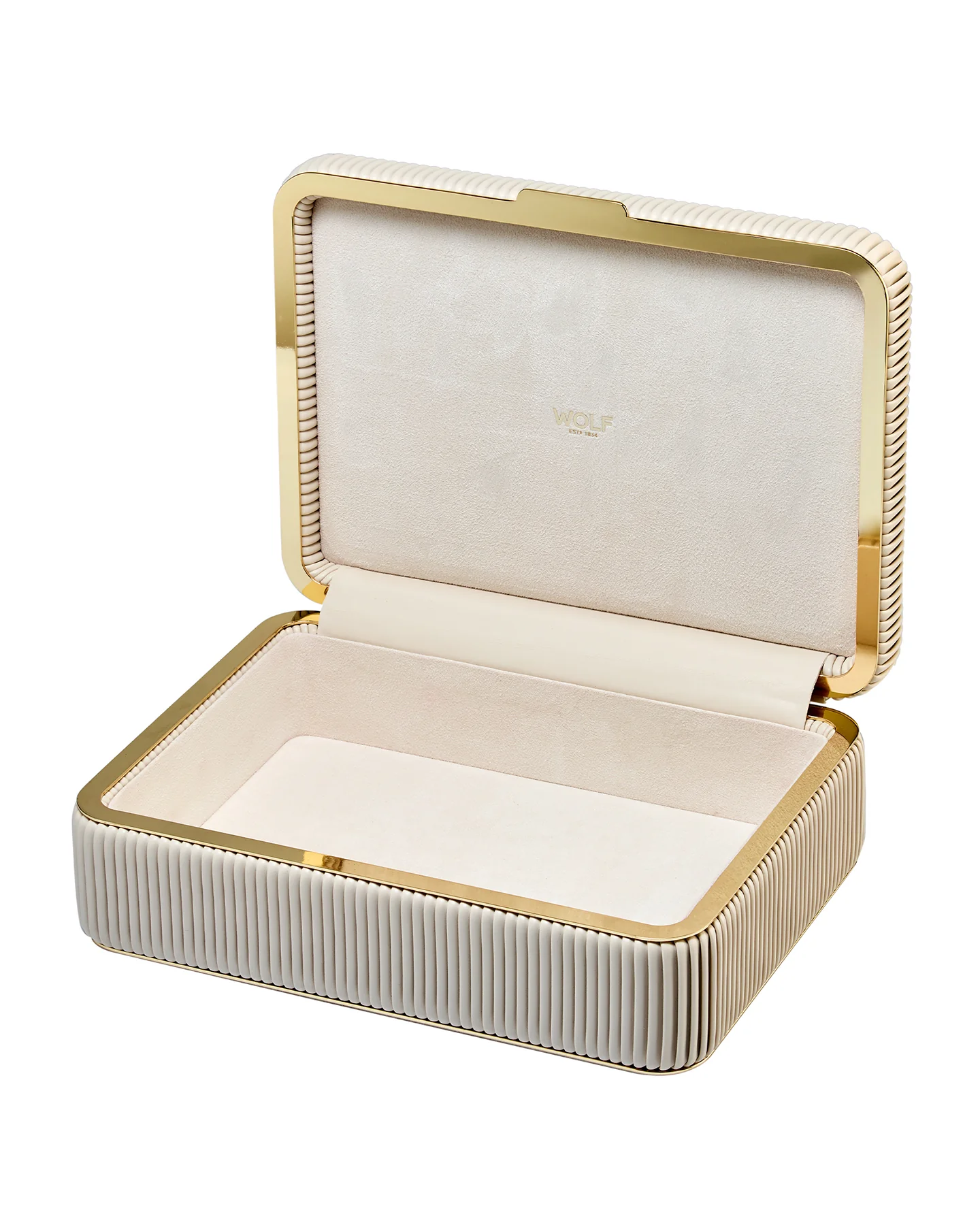Wolf Bella Medium Jewellery Box Bone - Image 4