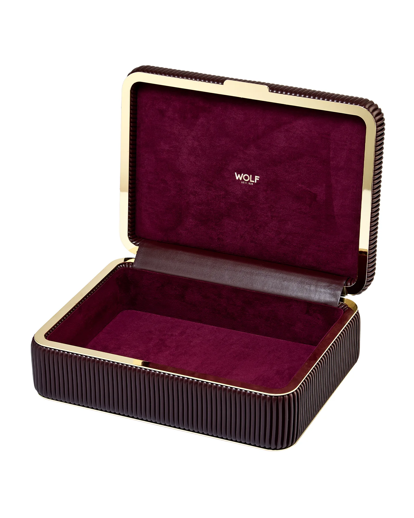 Wolf Bella Medium Jewellery Box Bordeaux - Image 4