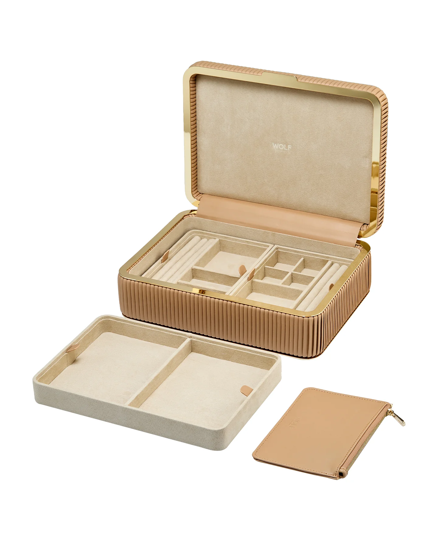 Wolf Bella Medium Jewellery Box Mocha - Image 6