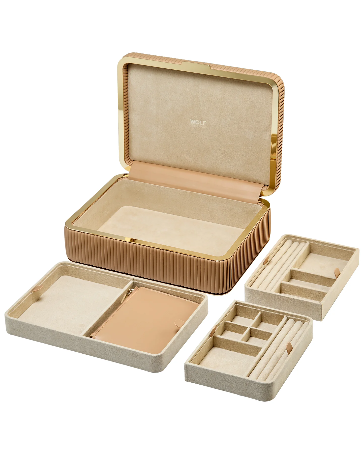 Wolf Bella Medium Jewellery Box Mocha - Image 7