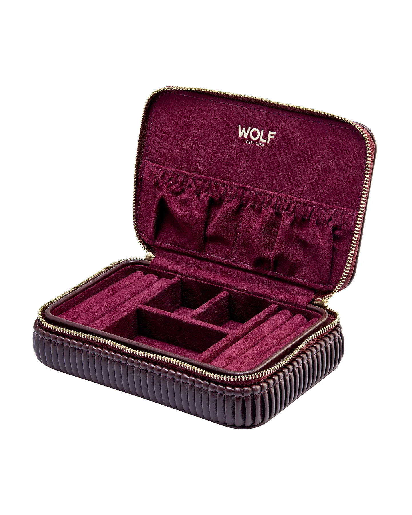 Wolf Bella Travel Zip Case Bordeaux - Image 2