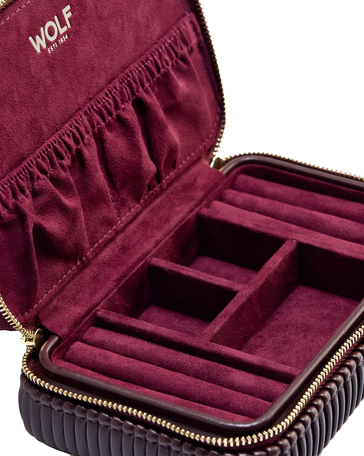 Wolf Bella Travel Zip Case Bordeaux - Image 4