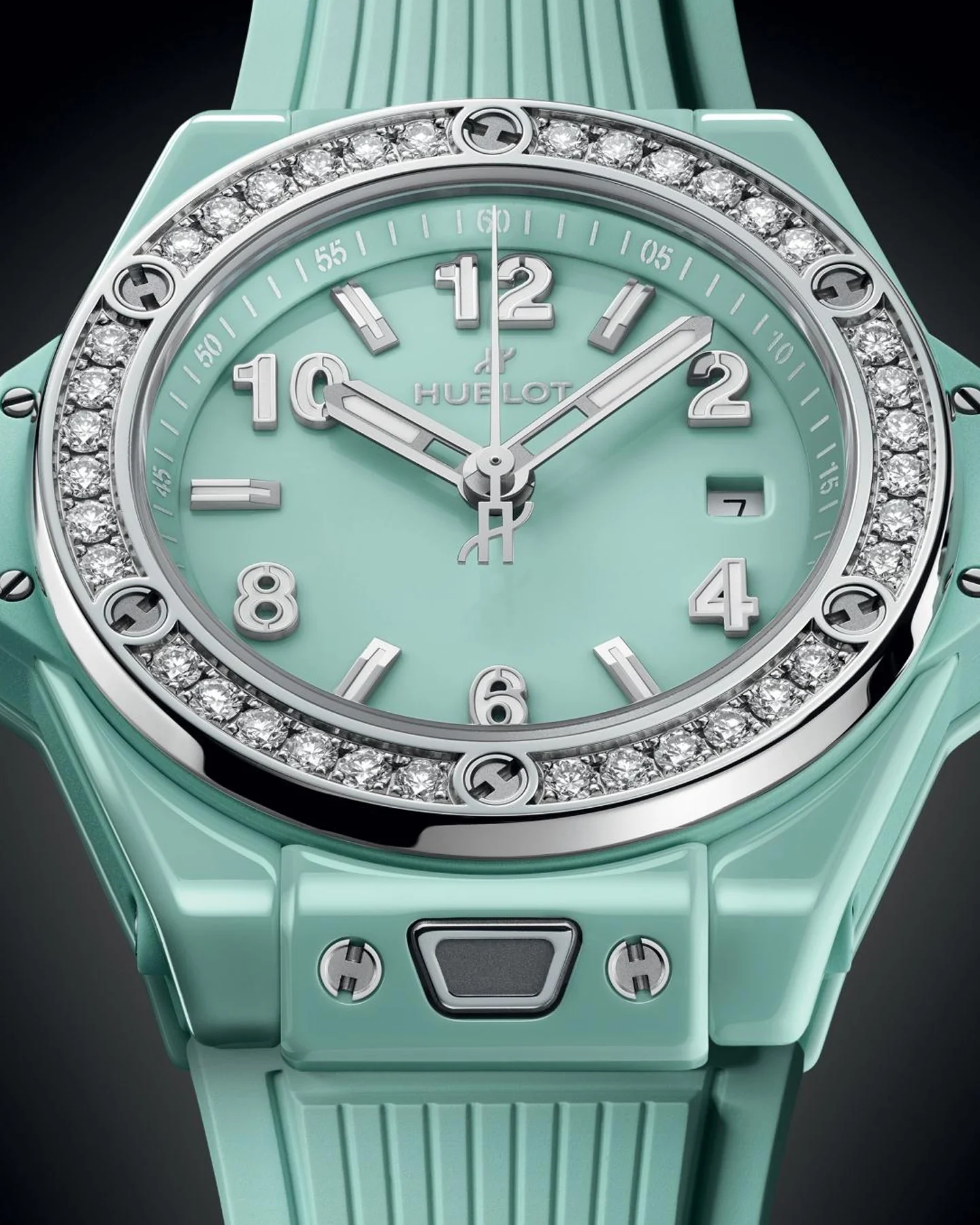 Big Bang One Click Mint Green Ceramic Diamonds - Image 5