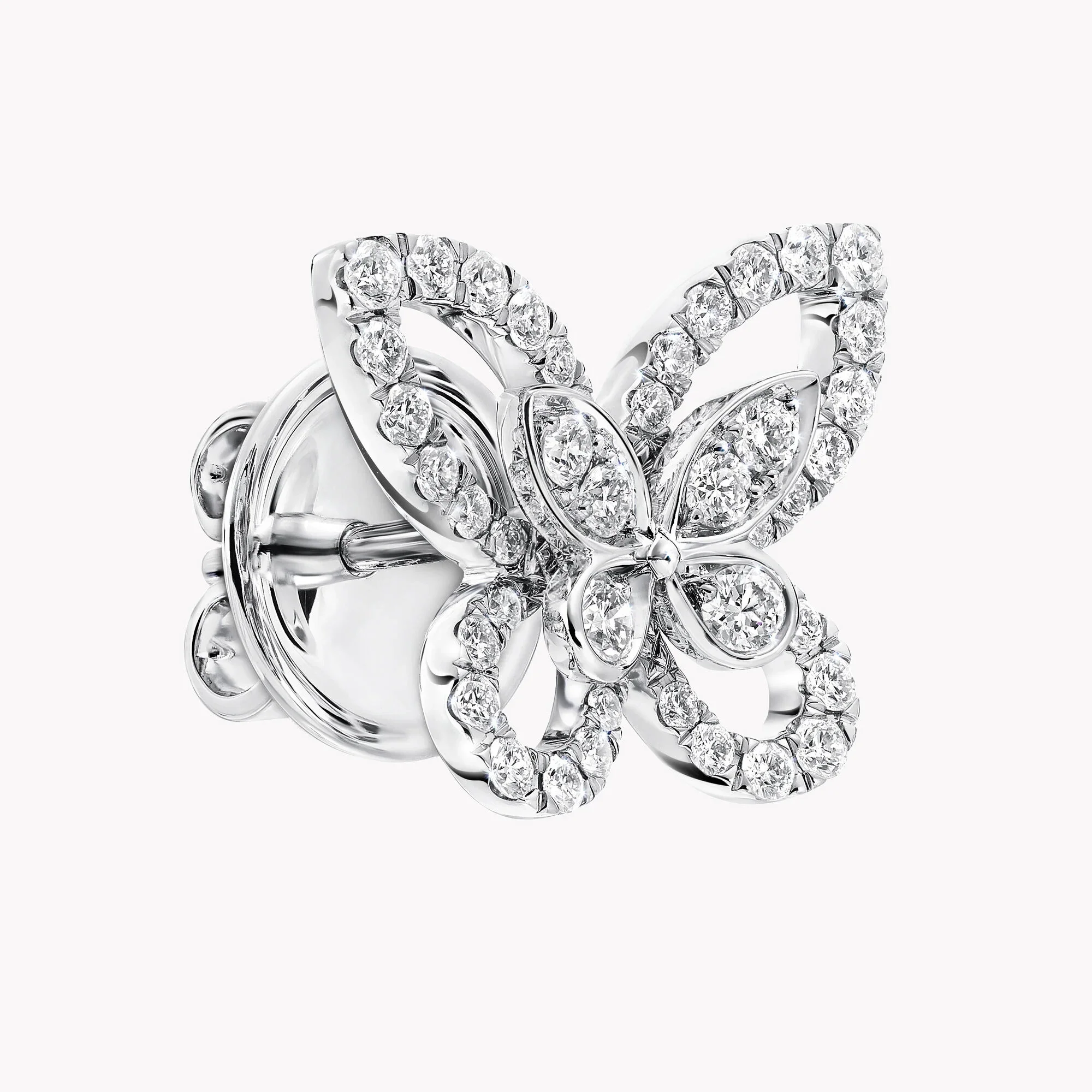 Butterfly Silhouette Diamond Mini Stud Earrings - Image 3