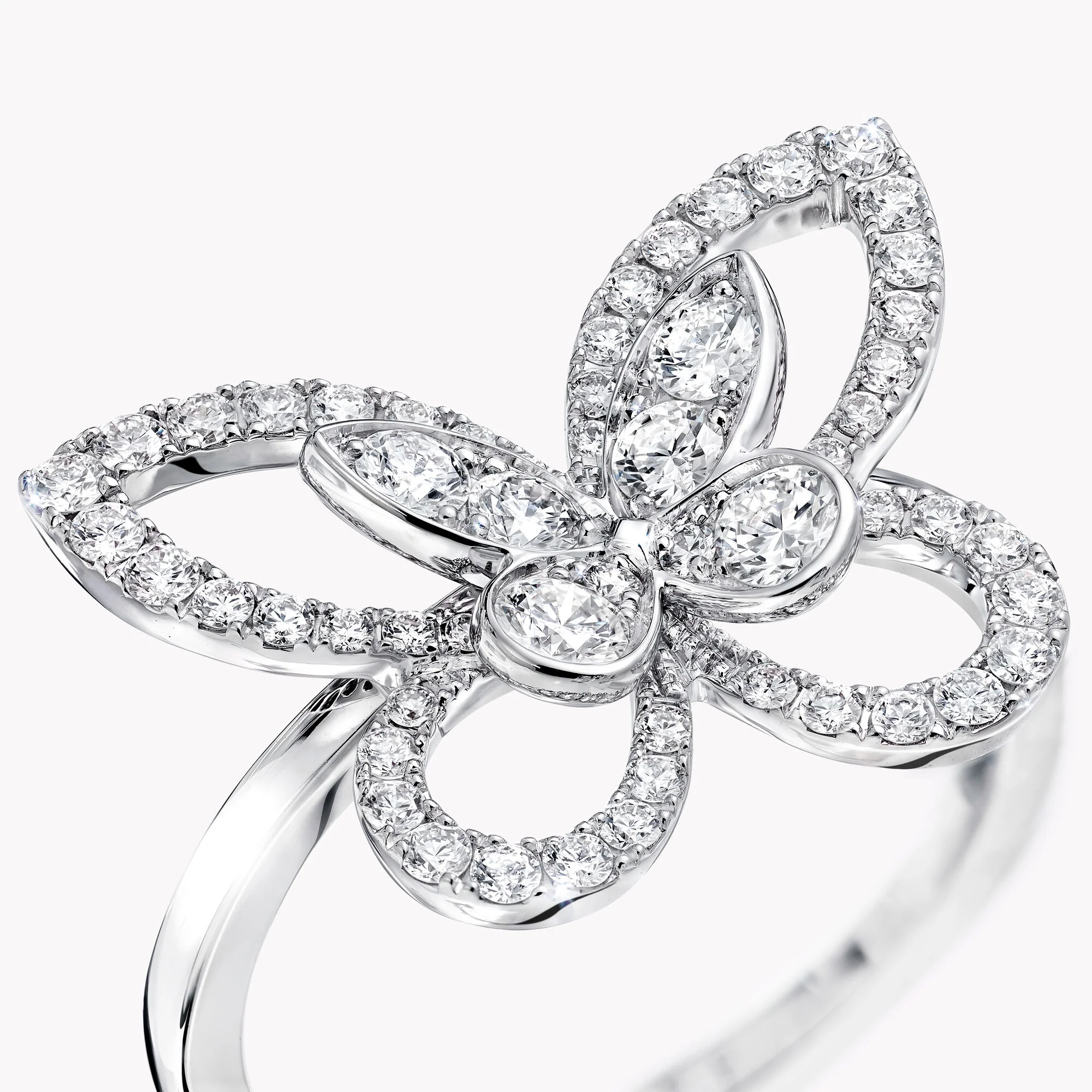 Butterfly Silhouette Diamond Ring - Image 5