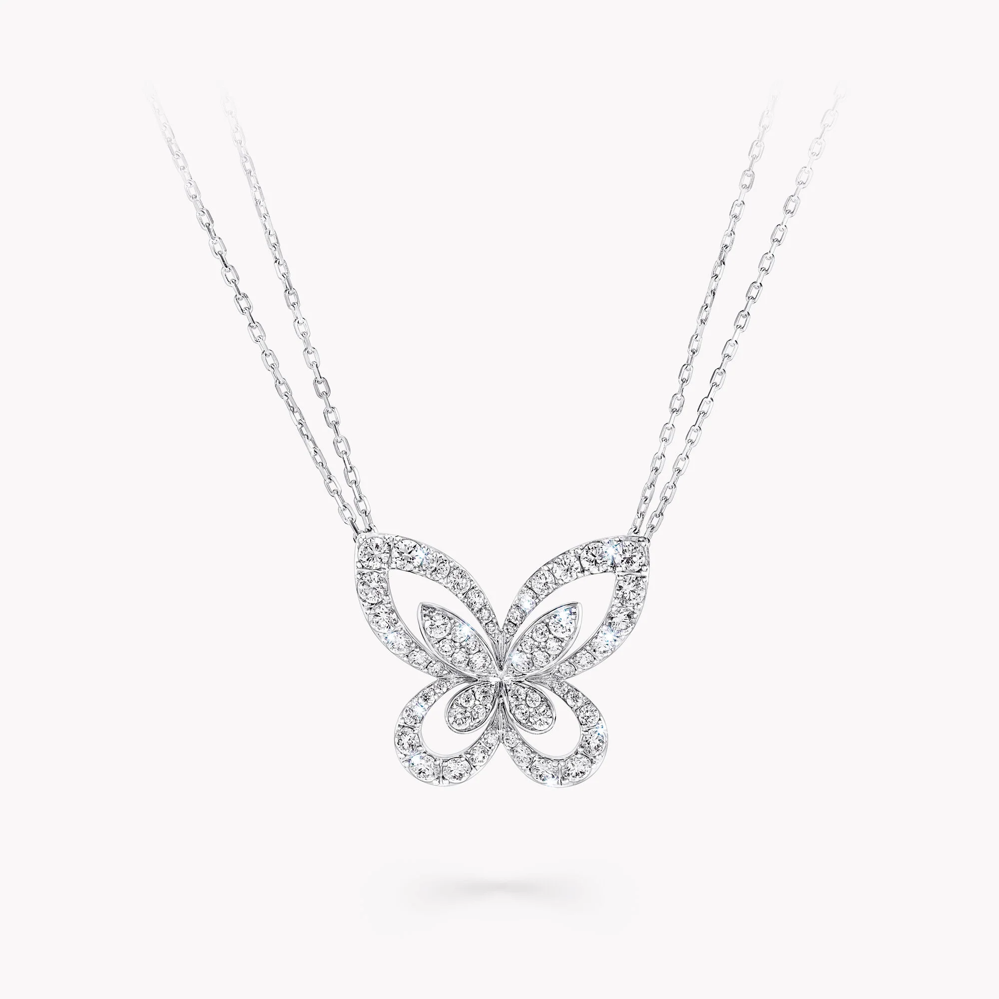 Butterfly Silhouette Large Diamond Pendant