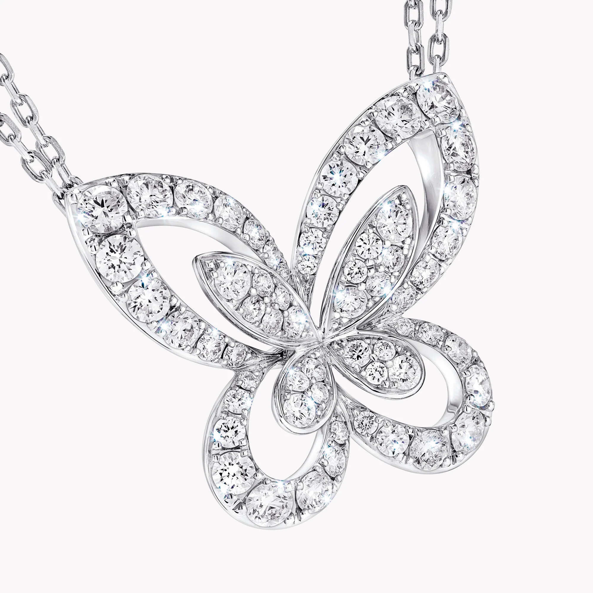 Butterfly Silhouette Large Diamond Pendant - Image 3
