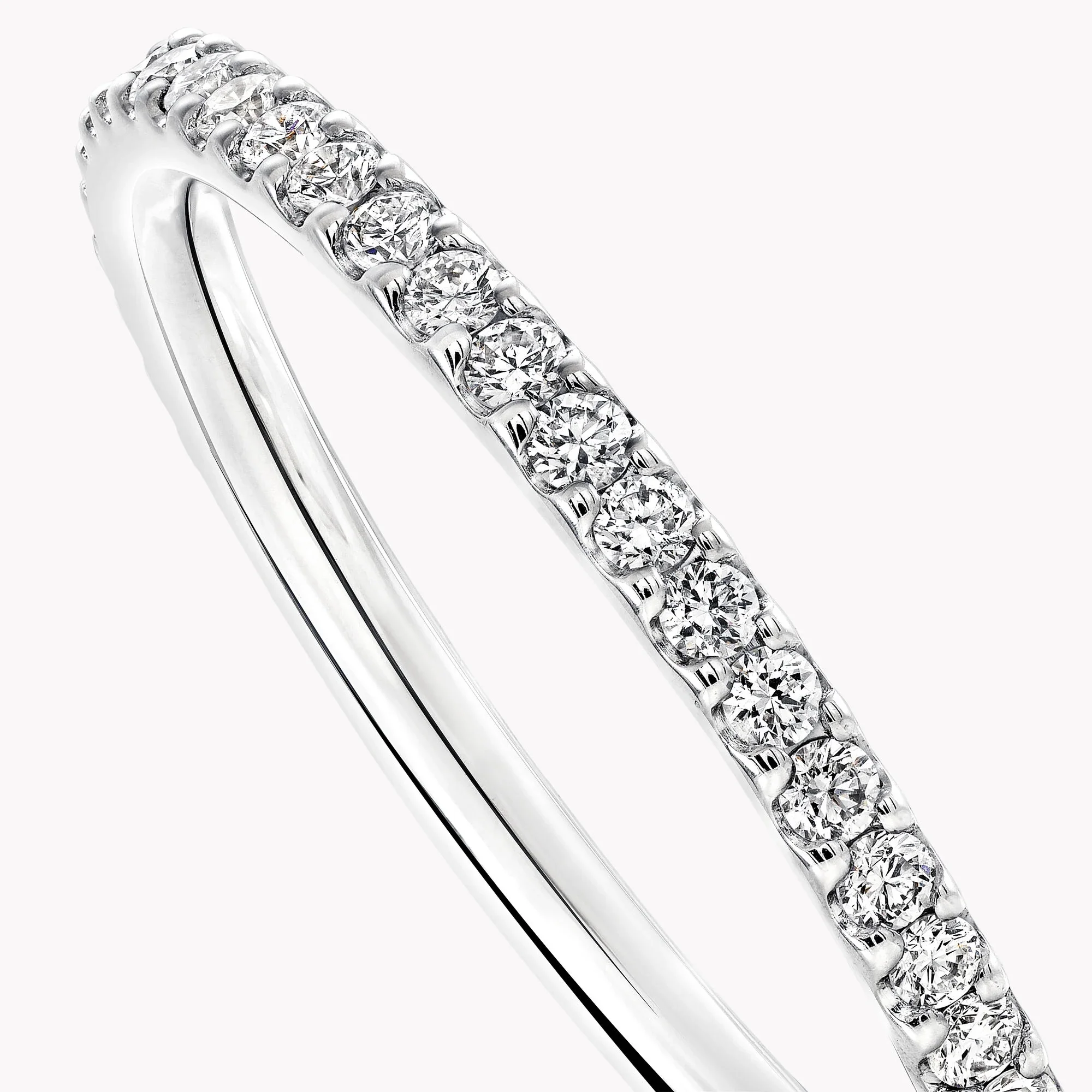 Castle Set Round Diamond Wedding Band - Image 3