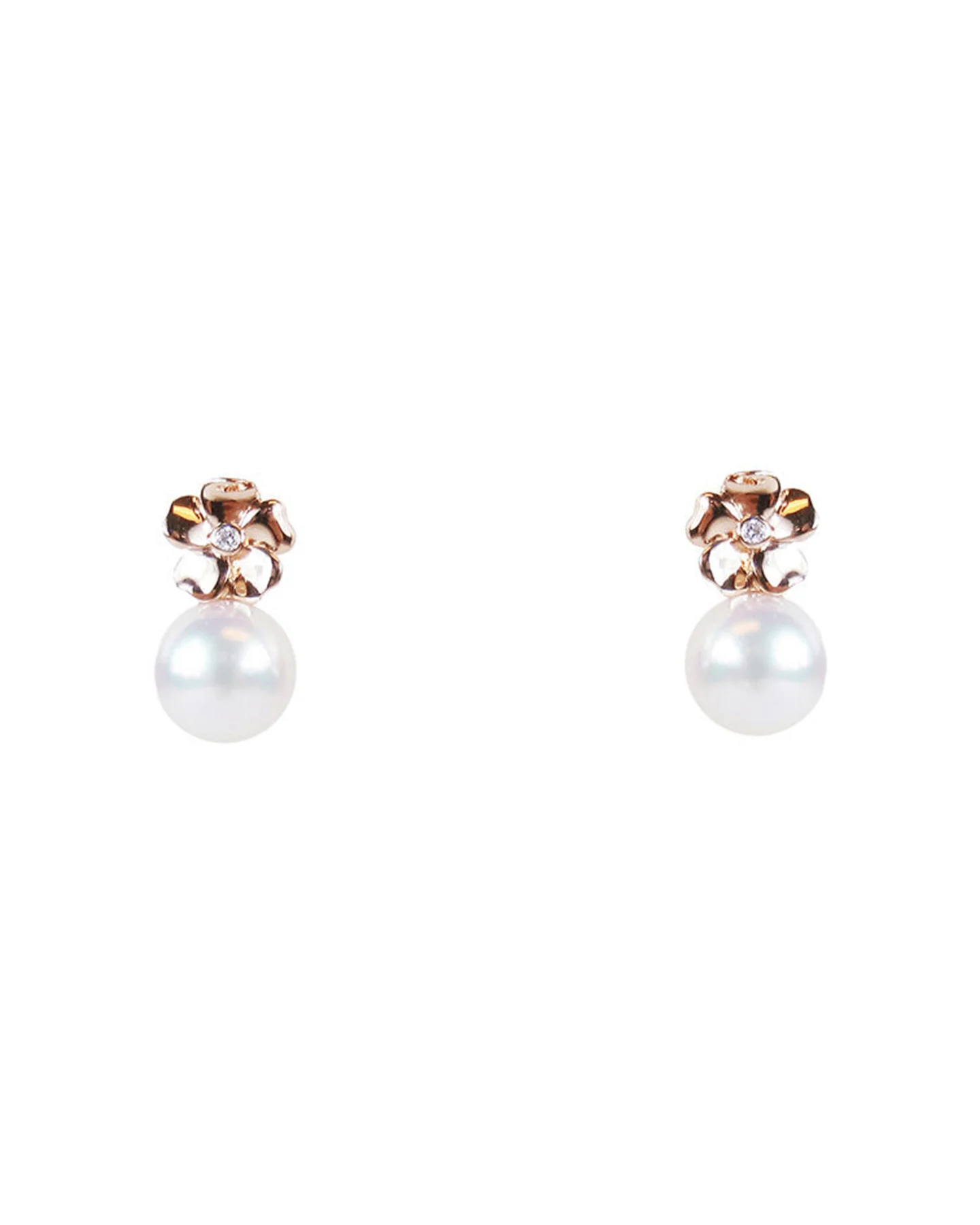 Cherry Blossom Akoya Cultured Pearl Drop Earrings