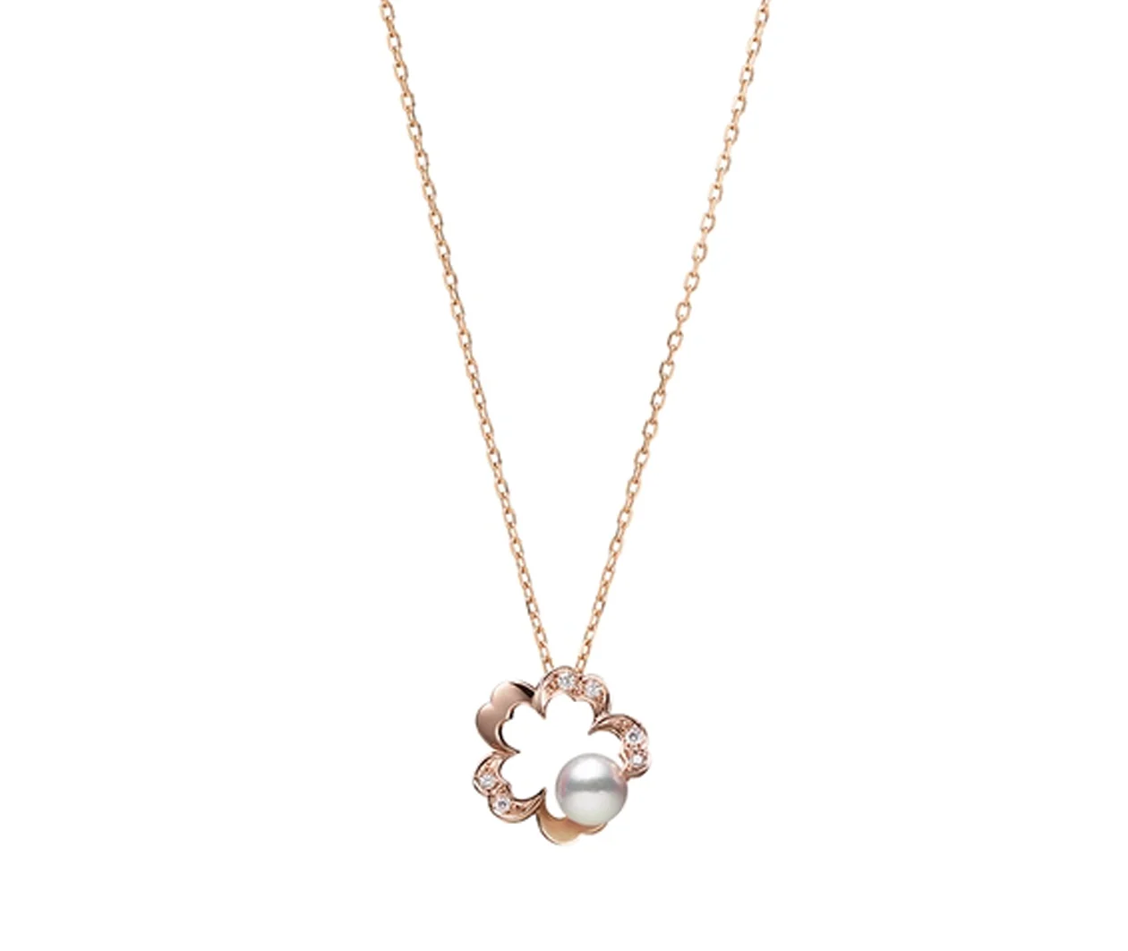 Cherry Blossom Akoya Cultured Pearl Pendant Necklace