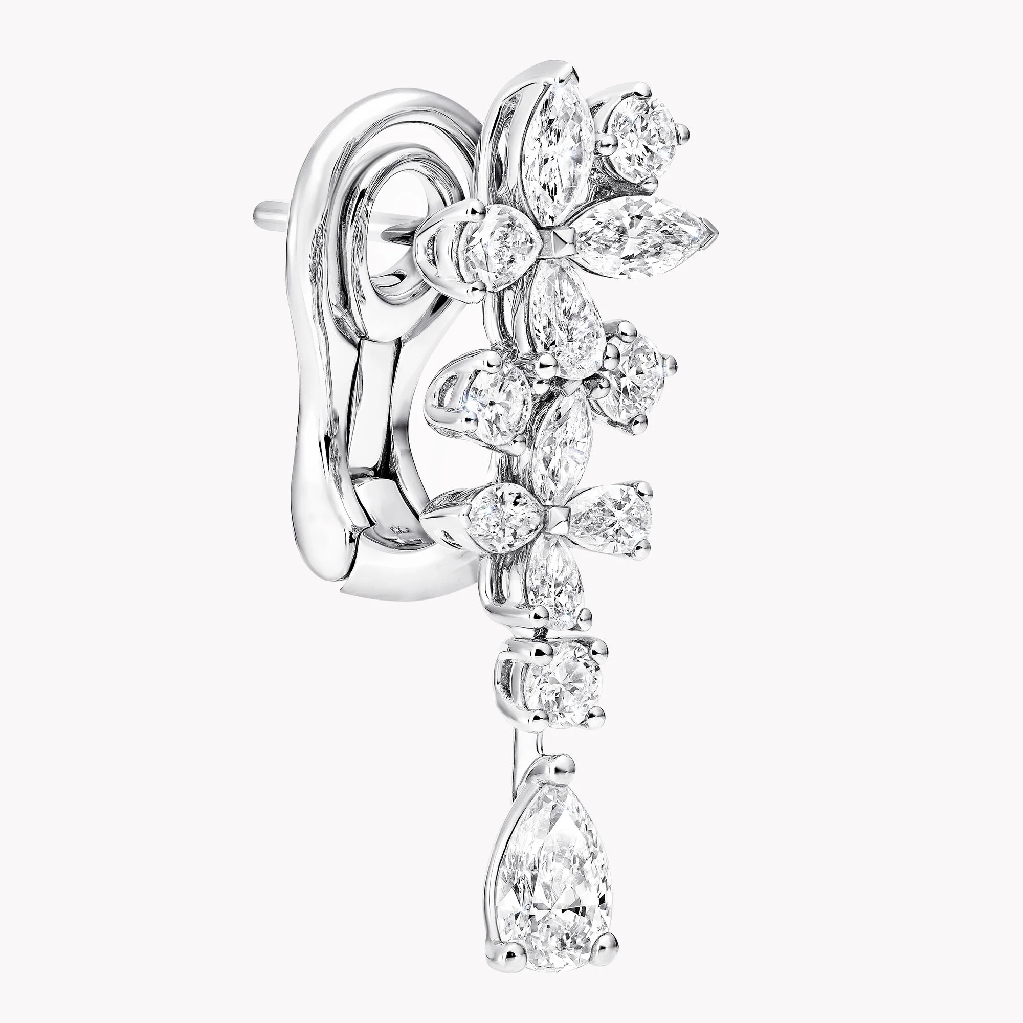 Classic Butterfly Diamond Drop Earrings - Image 3