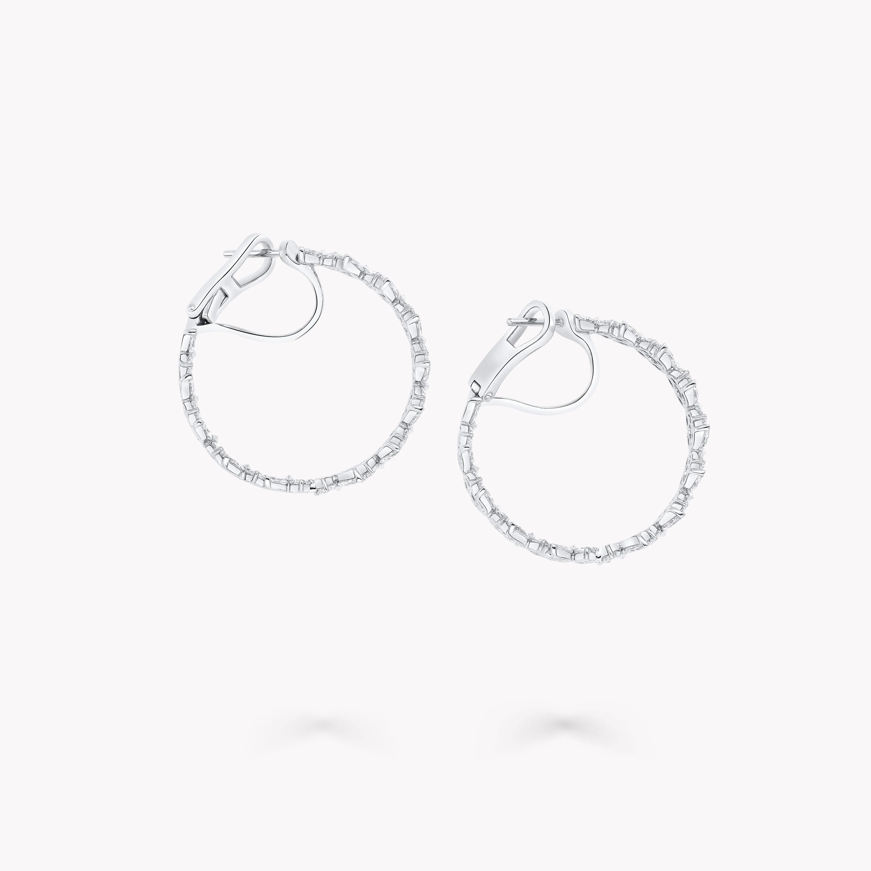 Classic Butterfly Diamond Hoop Earrings - Image 3