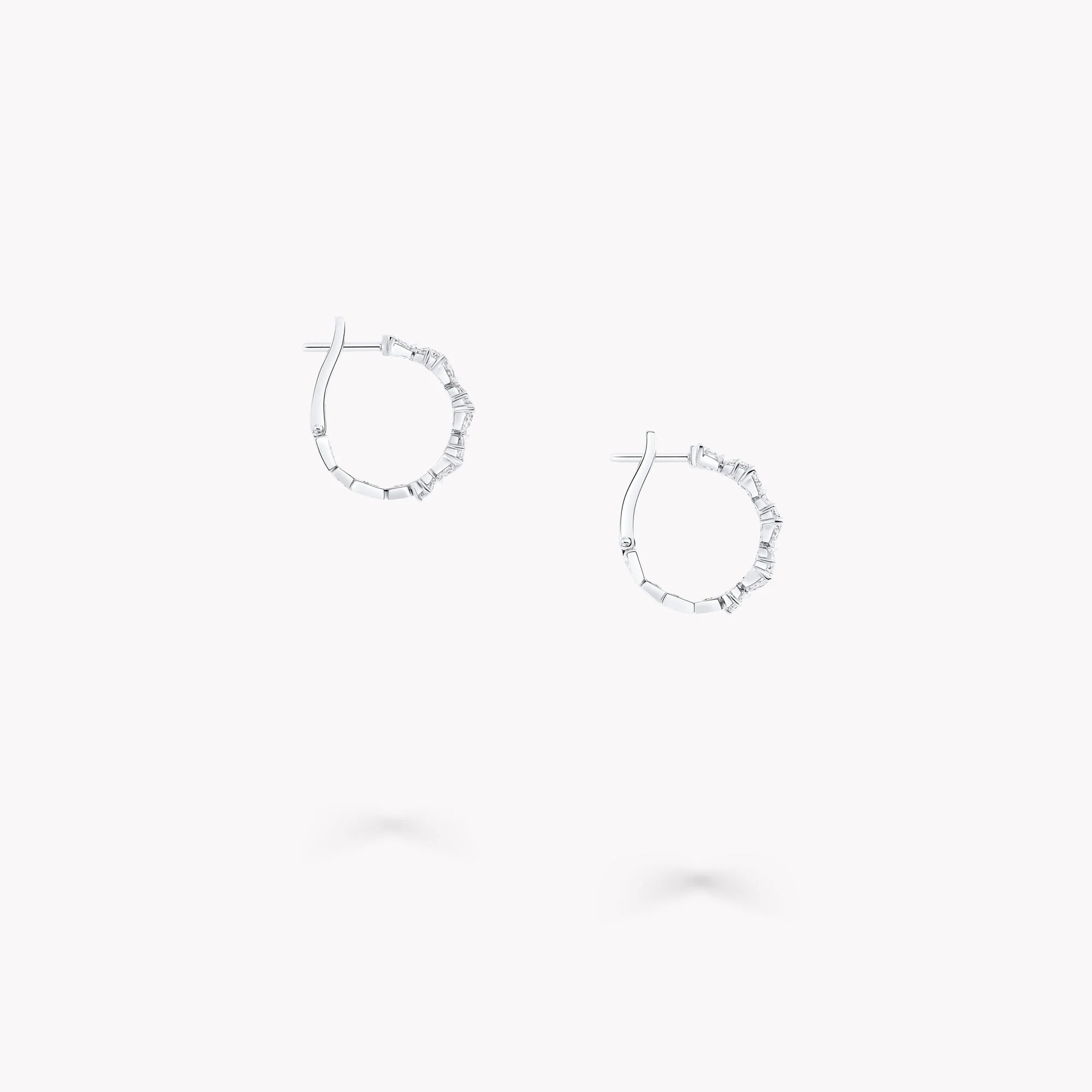 Classic Butterfly Diamond Petite Hoop Earrings - Image 3