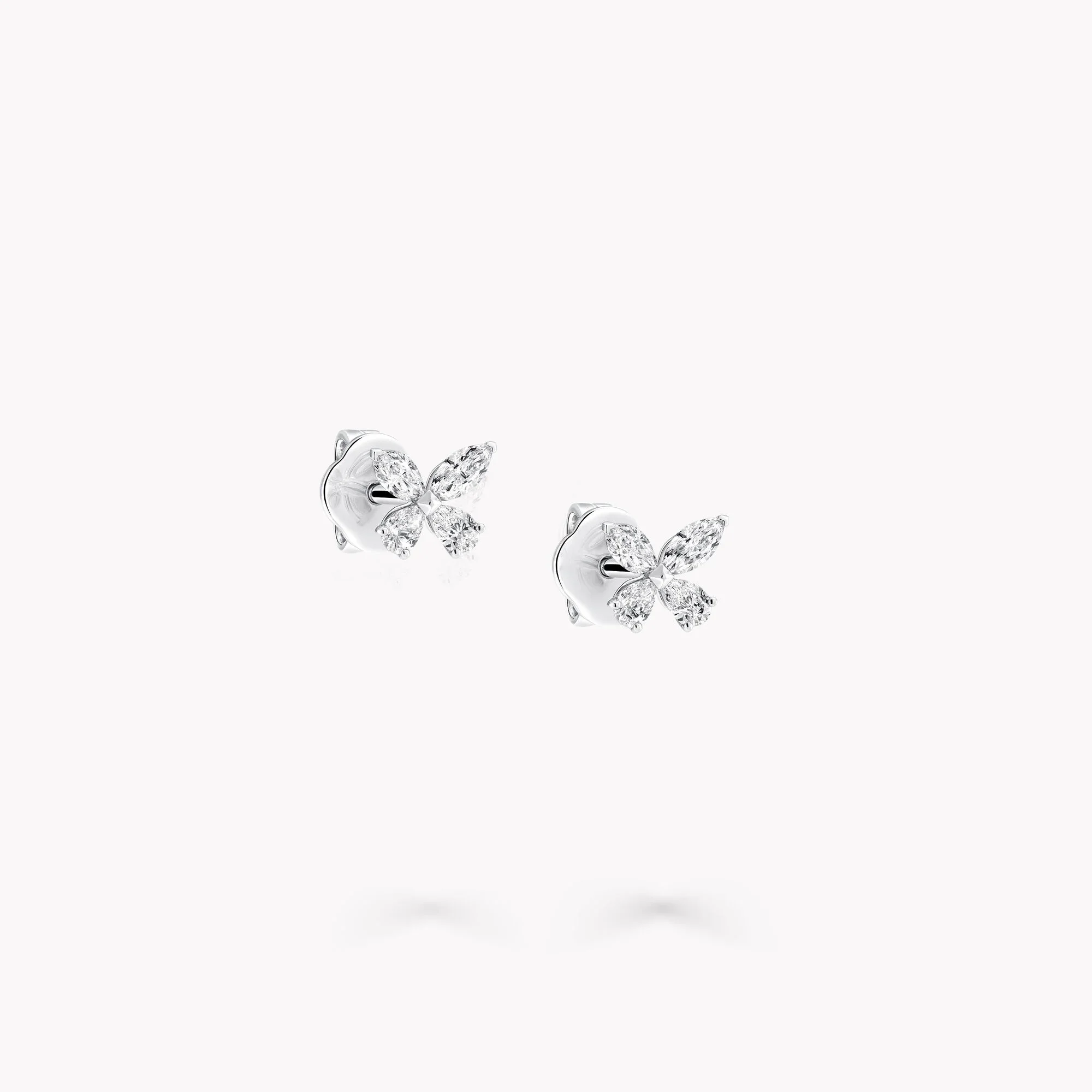 Classic Butterfly Diamond Petite Stud Earrings - Image 3