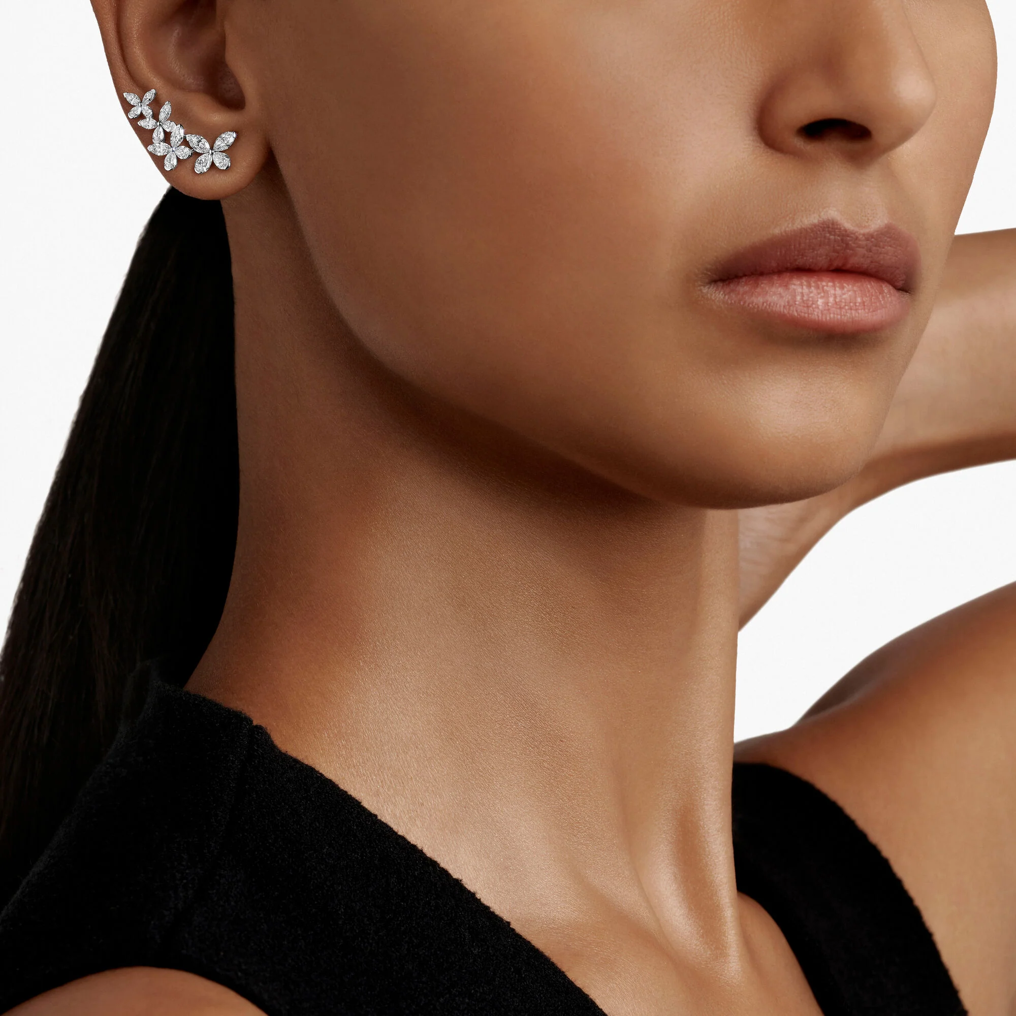 Classic Butterfly Petite Diamond Ear Climber - Image 2