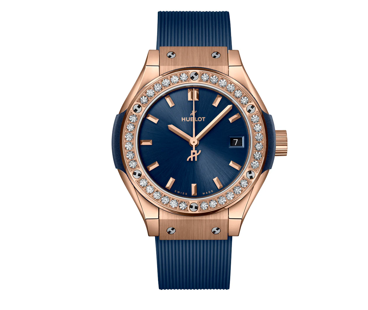 Classic Fusion King Gold Blue Diamonds 29mm
