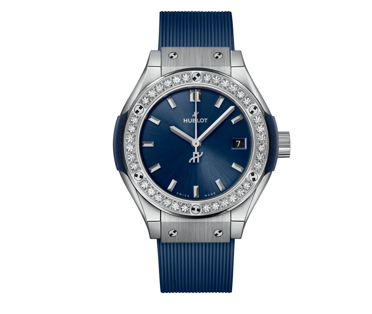 Classic Fusion Titanium Blue Diamonds 29mm