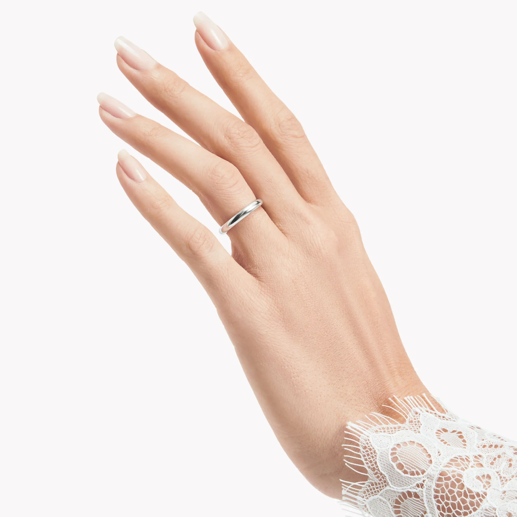 D Shape Wedding Band - Image 3