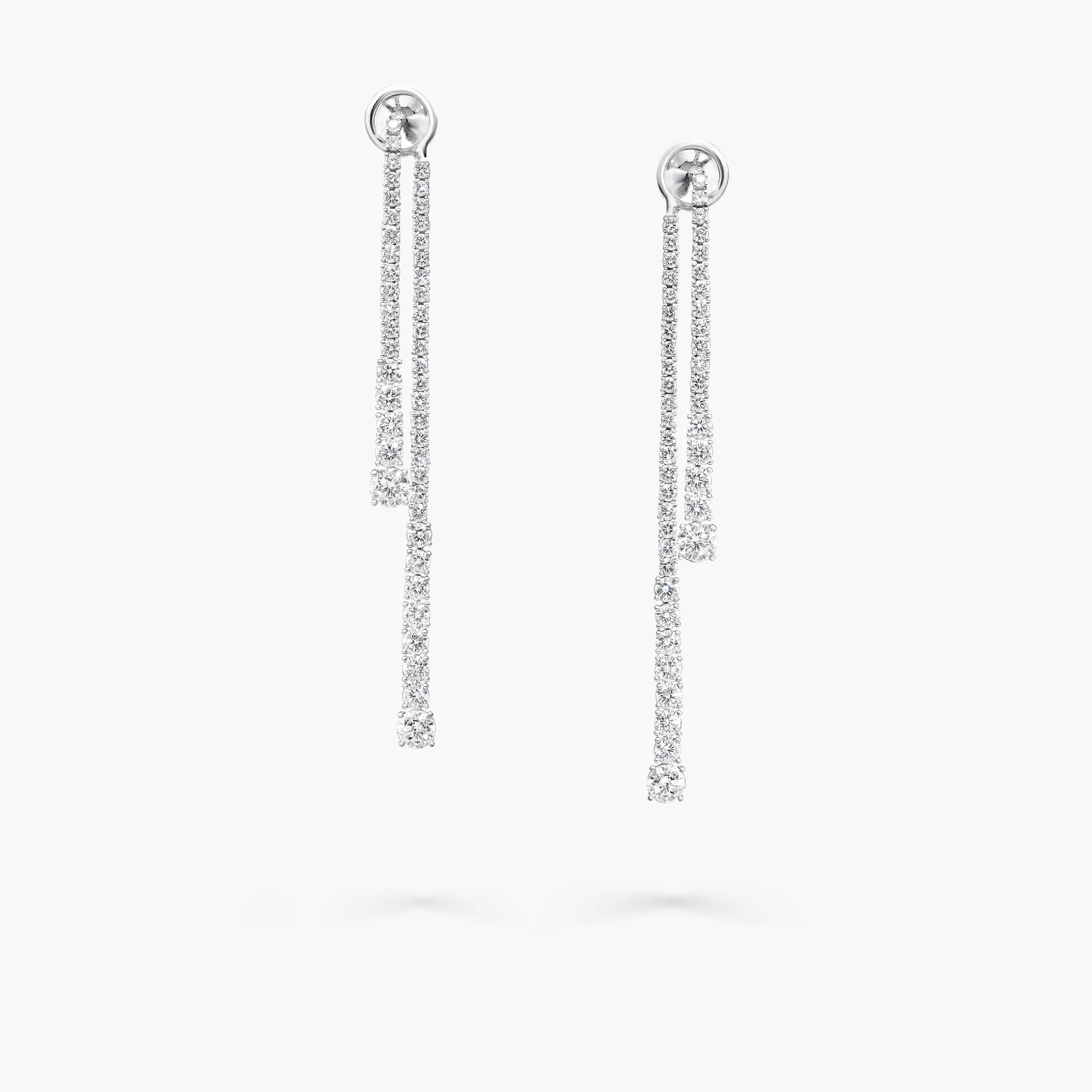 Diamond Double Strand Earrings