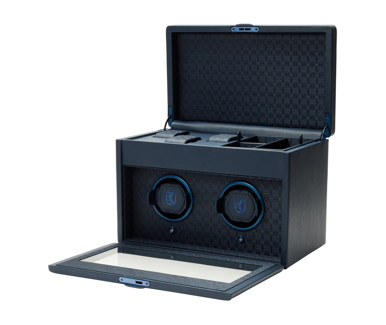 Earth Double Watch Winder With Storage Blue - Image 3