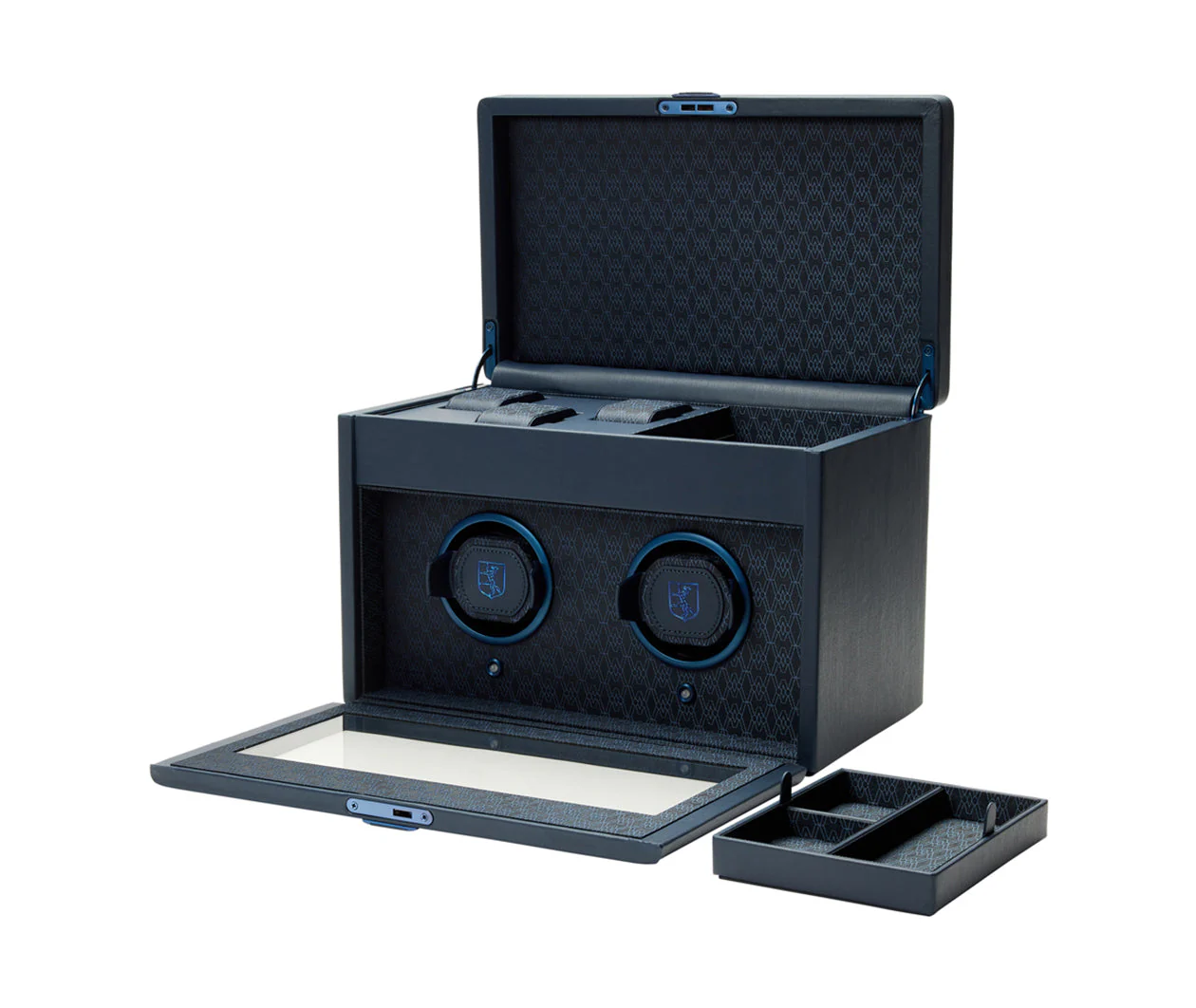Earth Double Watch Winder With Storage Blue - Image 4
