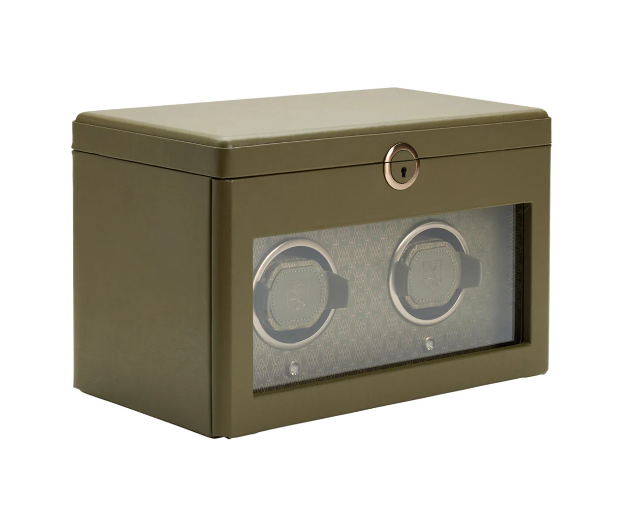 Earth Double Watch Winder With Storage Olive - Image 2