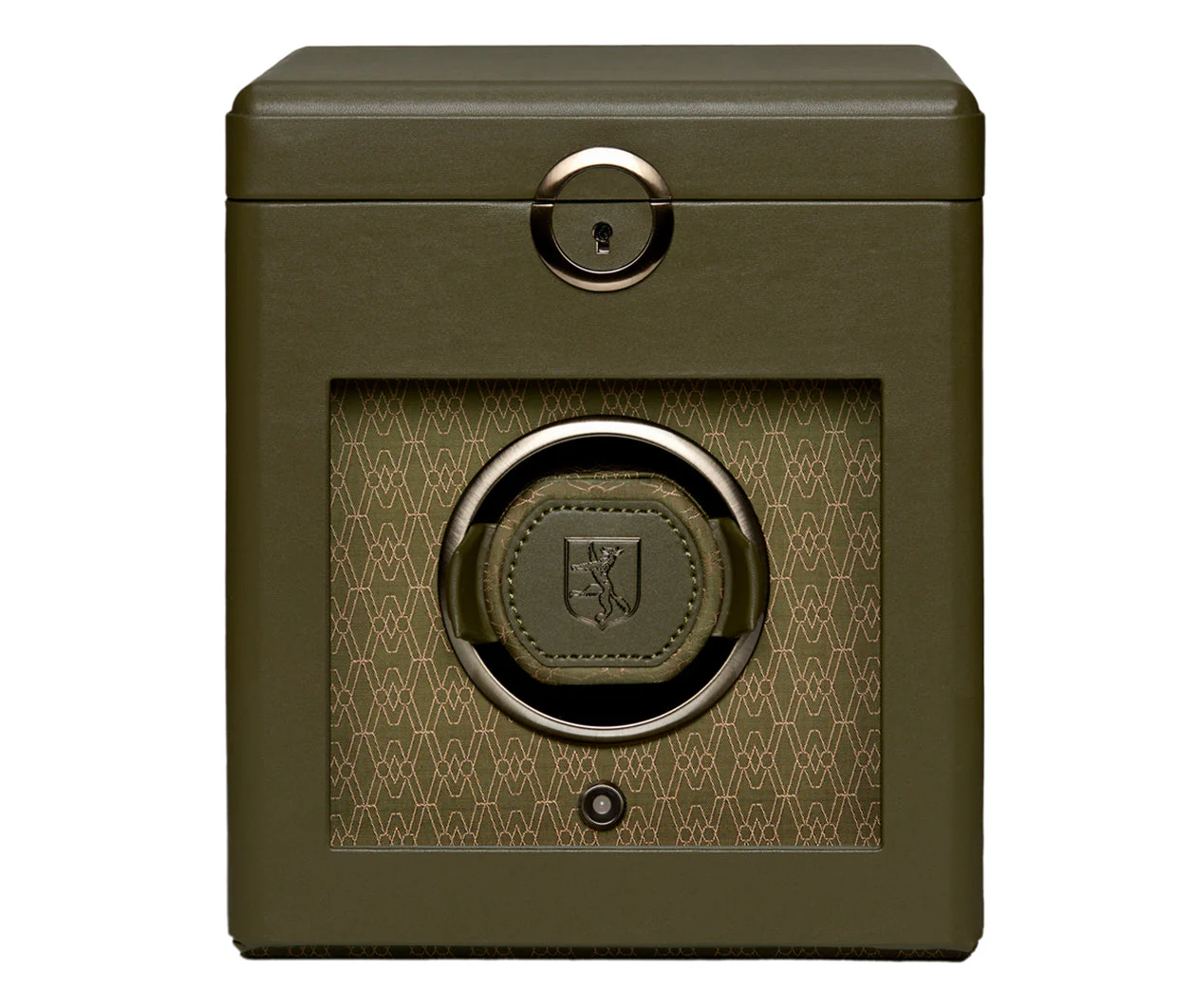 Earth Single Watch Winder With Storage Olive