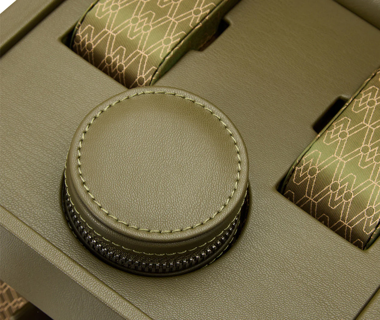 Earth Single Watch Winder With Storage Olive - Image 5