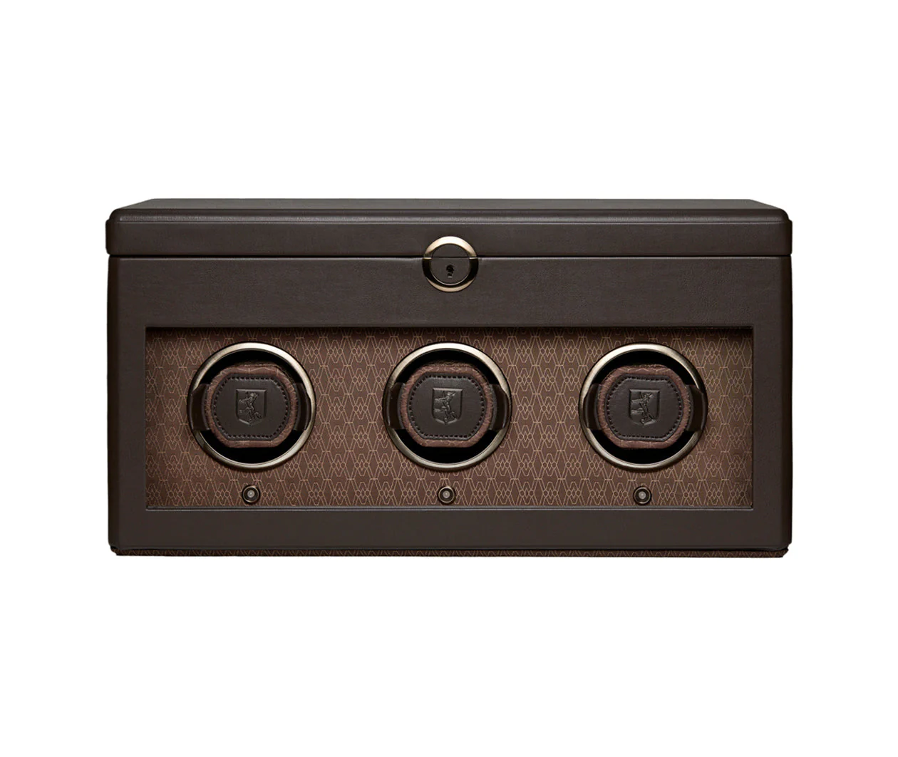 Earth Triple Watch Winder With Storage Coffee