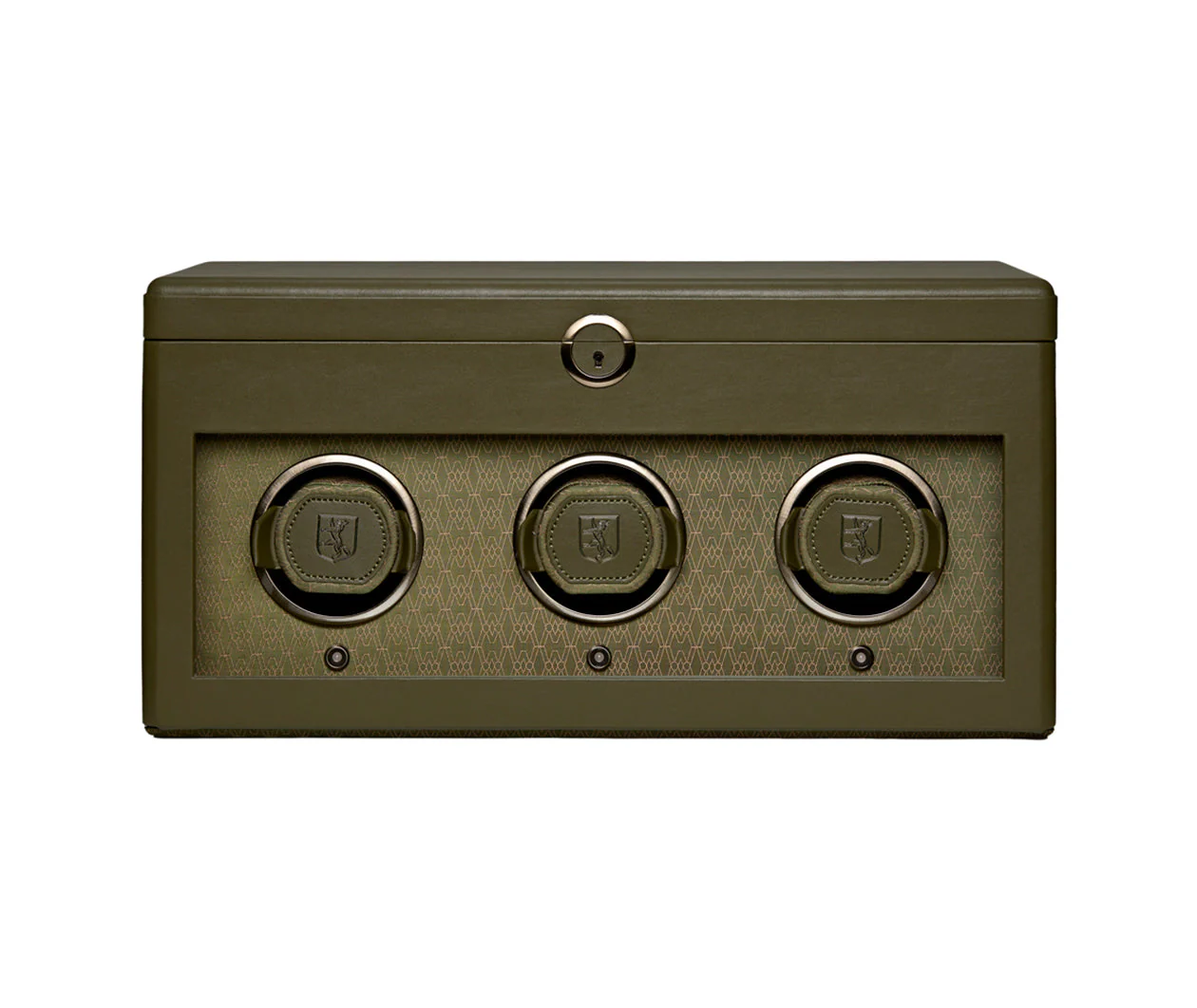 Earth Triple Watch Winder With Storage Olive