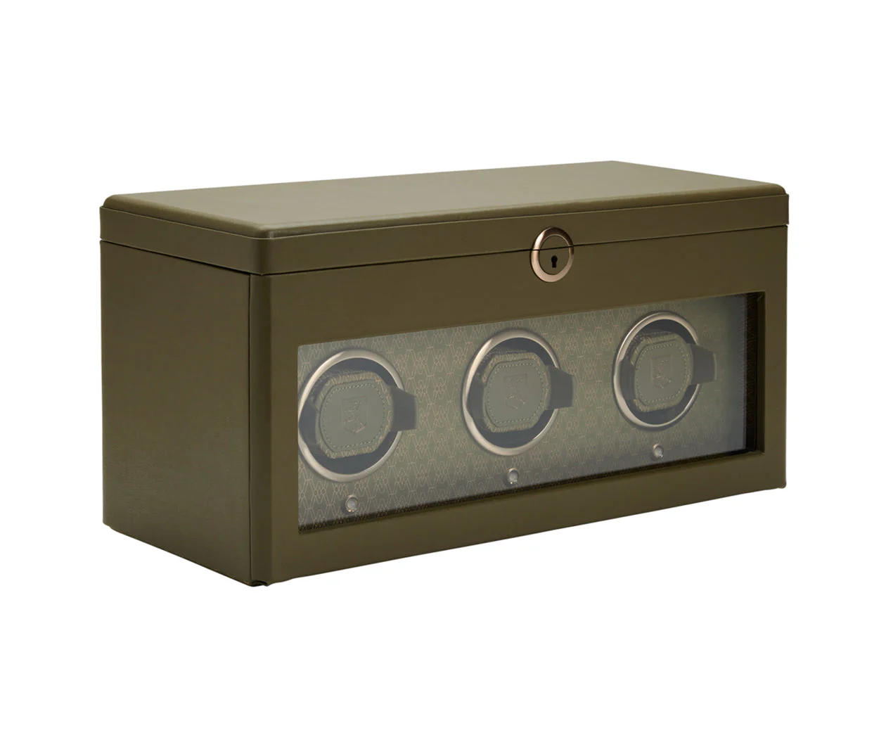 Earth Triple Watch Winder With Storage Olive - Image 2