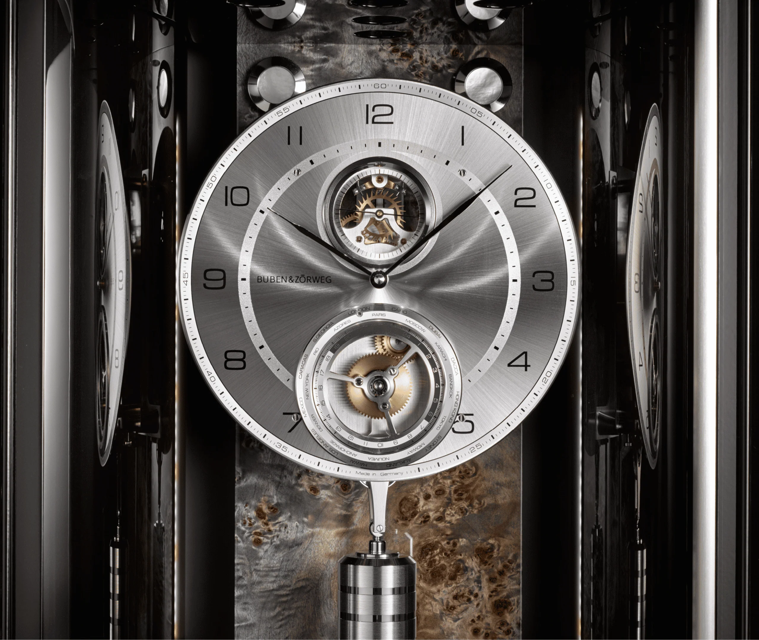 Grande Infinity Alpha 01 Pendulum Clock - Burlwood - Image 8