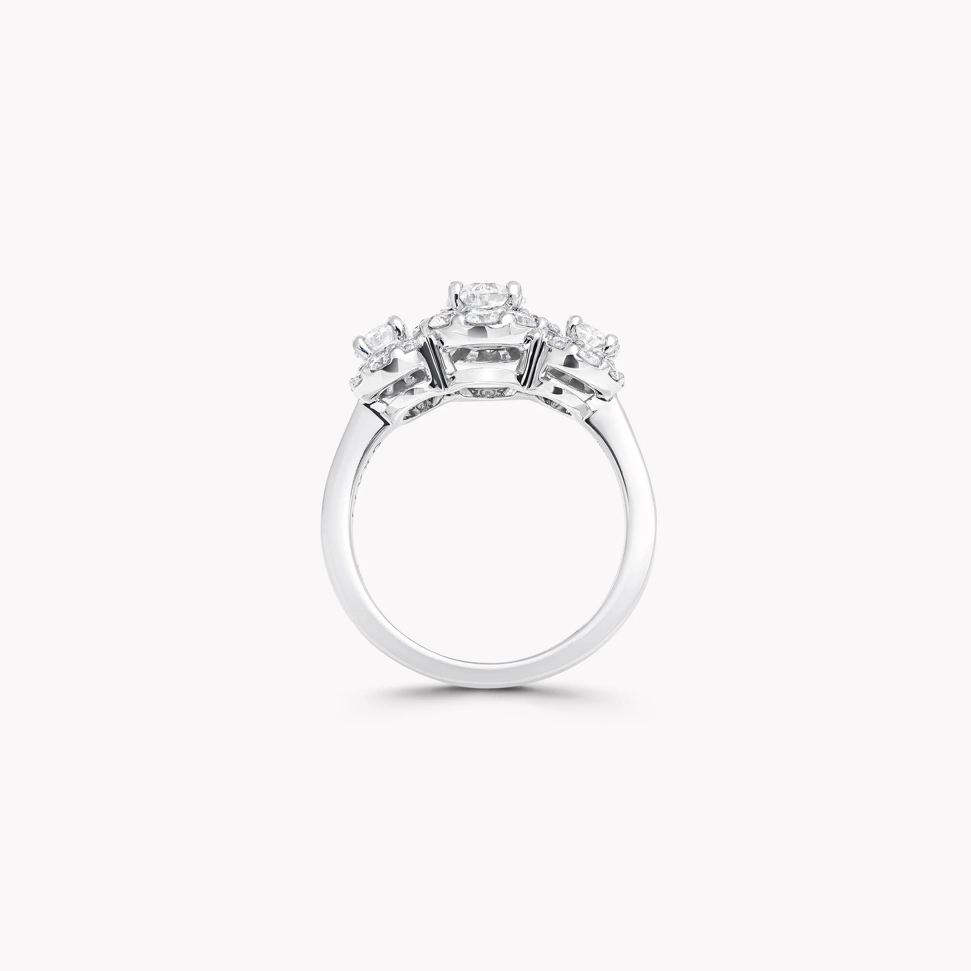 Icon Three Stone Oval Diamond Engagement Ring - Image 3