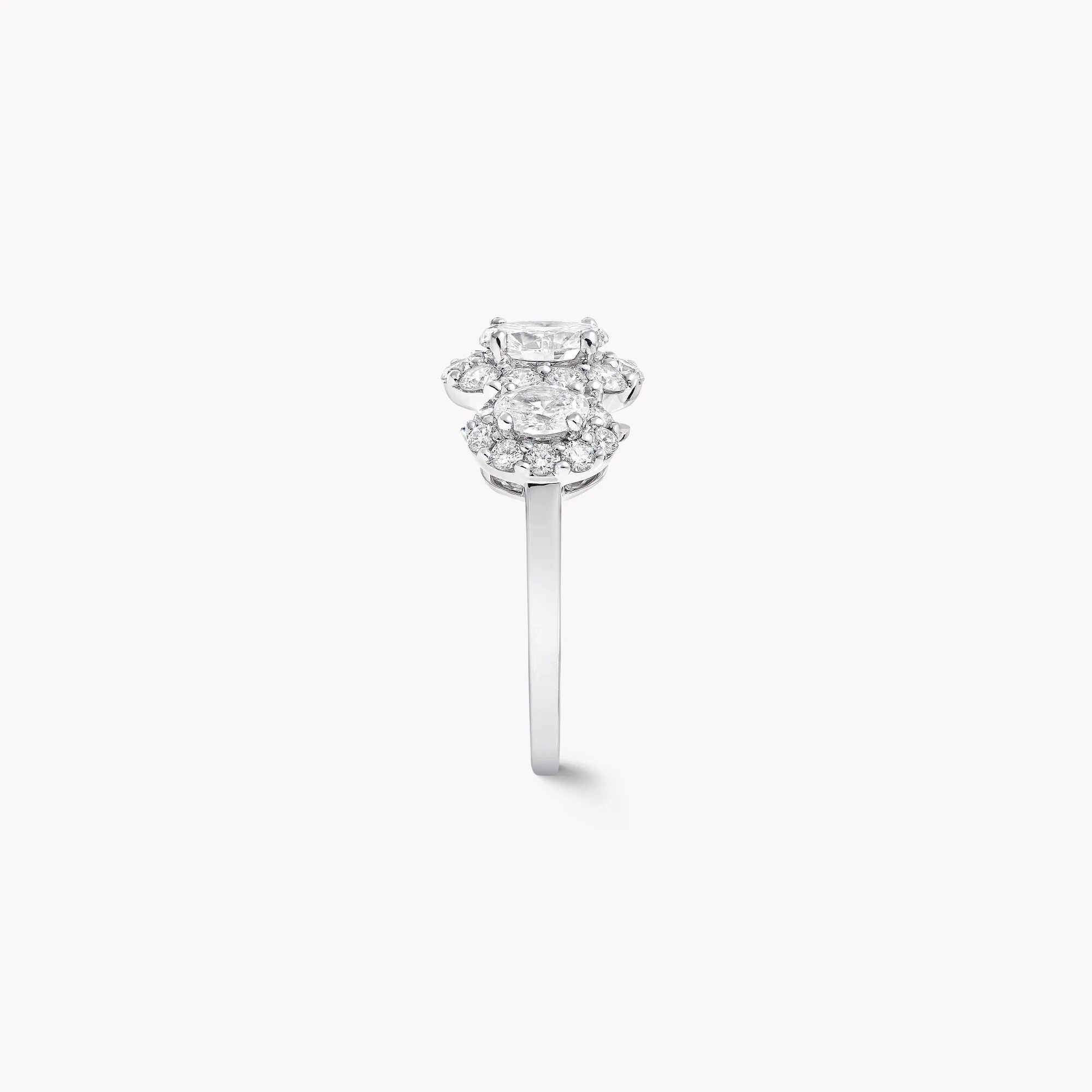 Icon Three Stone Oval Diamond Engagement Ring - Image 4