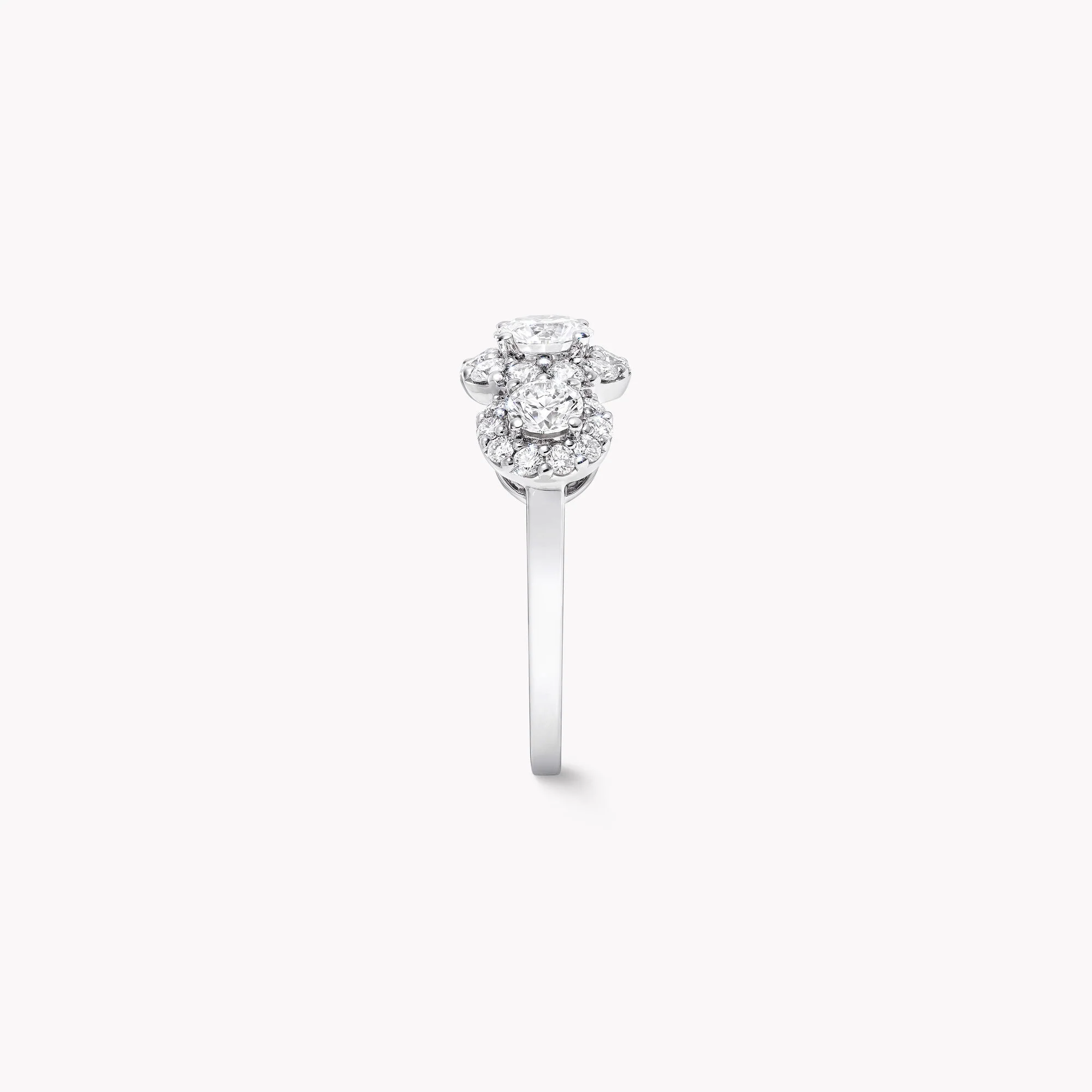 Icon Three Stone Round Diamond Engagement Ring - Image 3