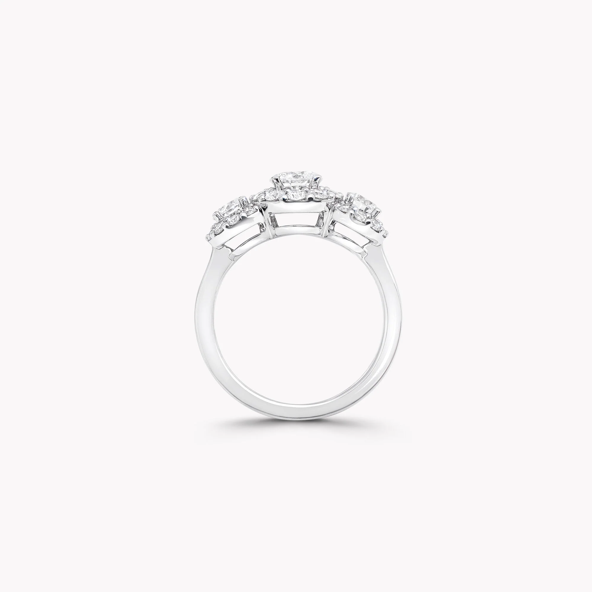 Icon Three Stone Round Diamond Engagement Ring - Image 4