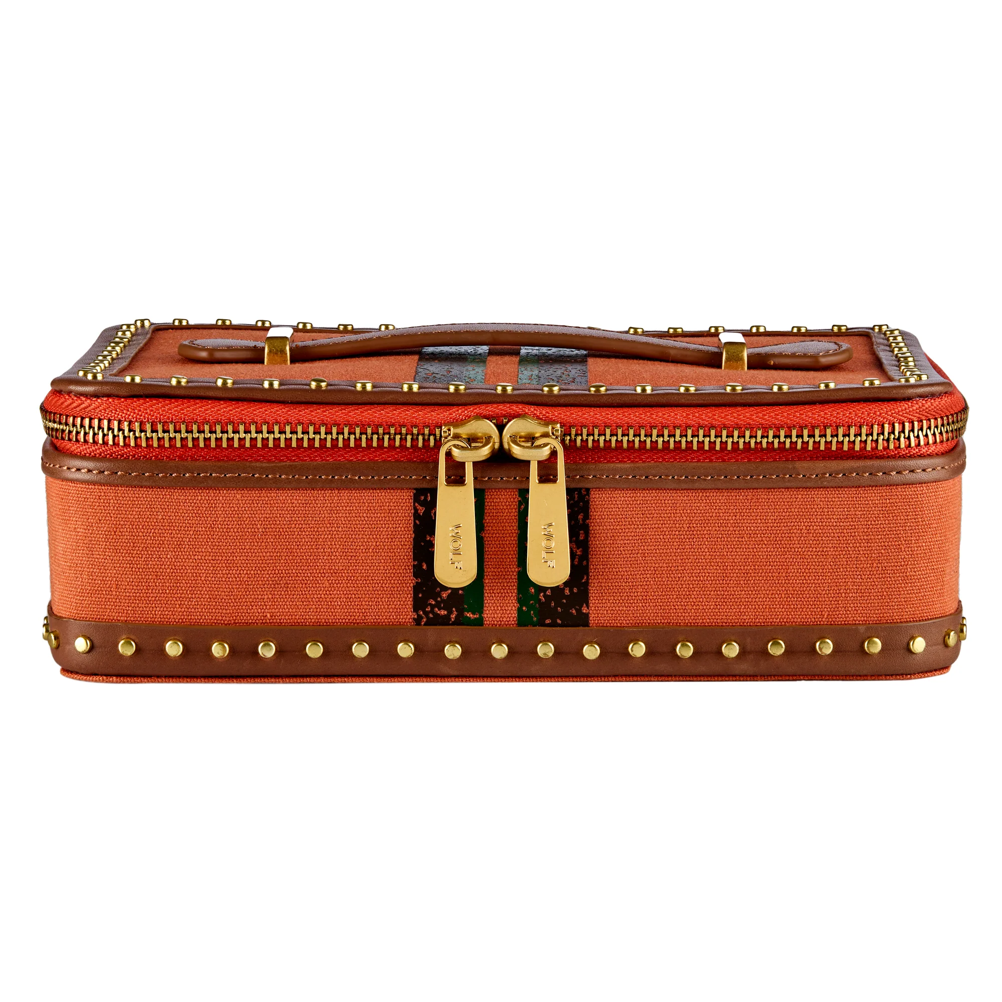 Wolf Ida Travel Zip Jewellery Case Orange