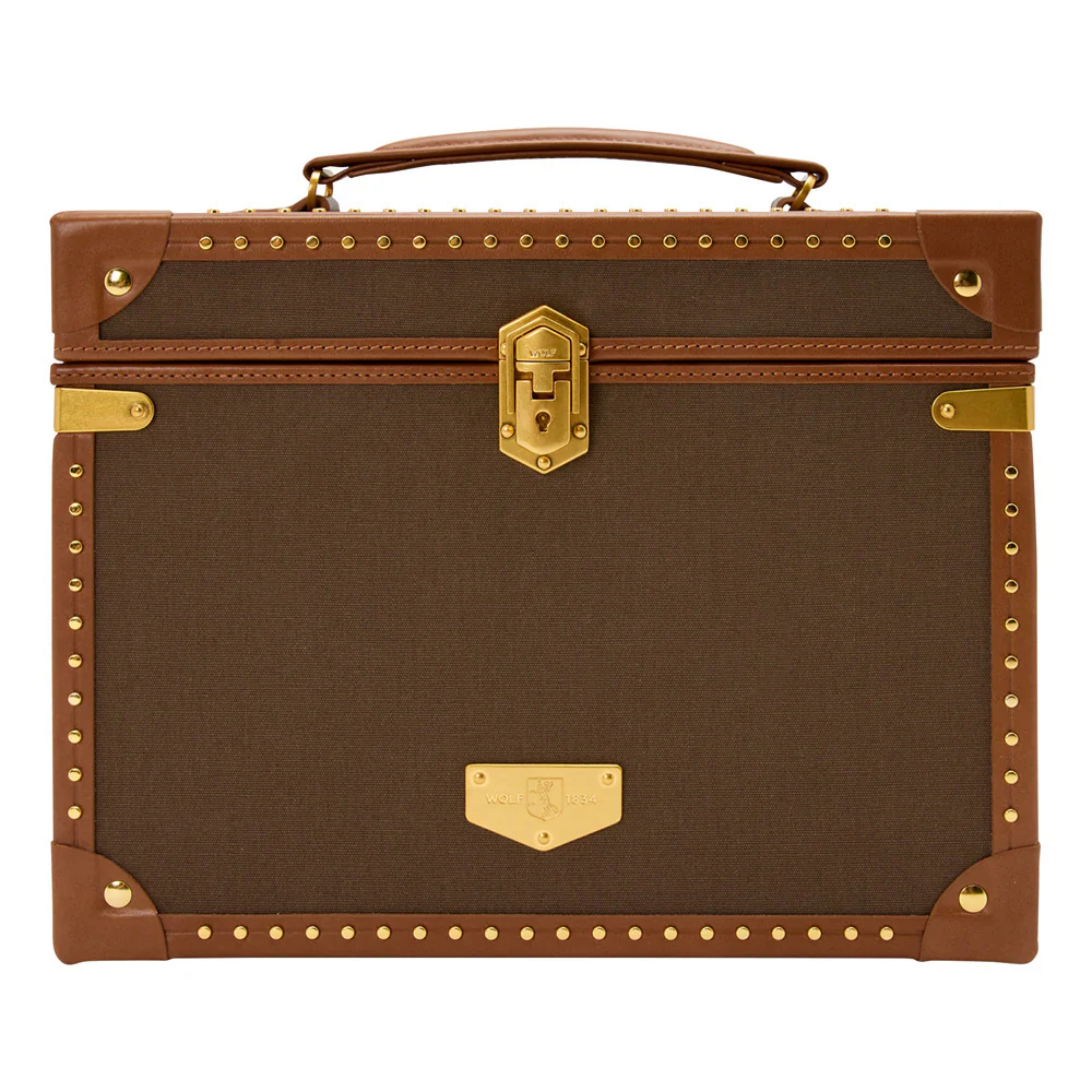 Wolf Ida Trunk Jewellery Box Khaki