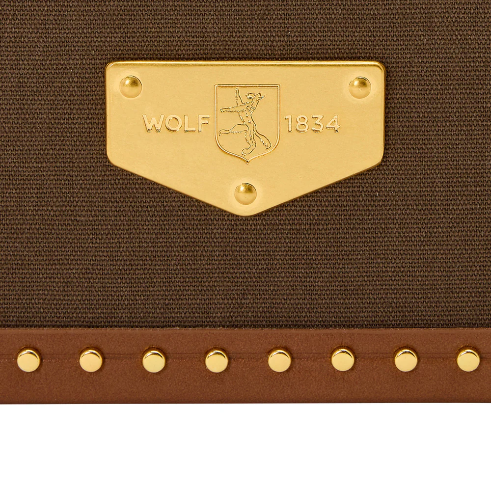 Wolf Ida Trunk Jewellery Box Khaki - Image 7