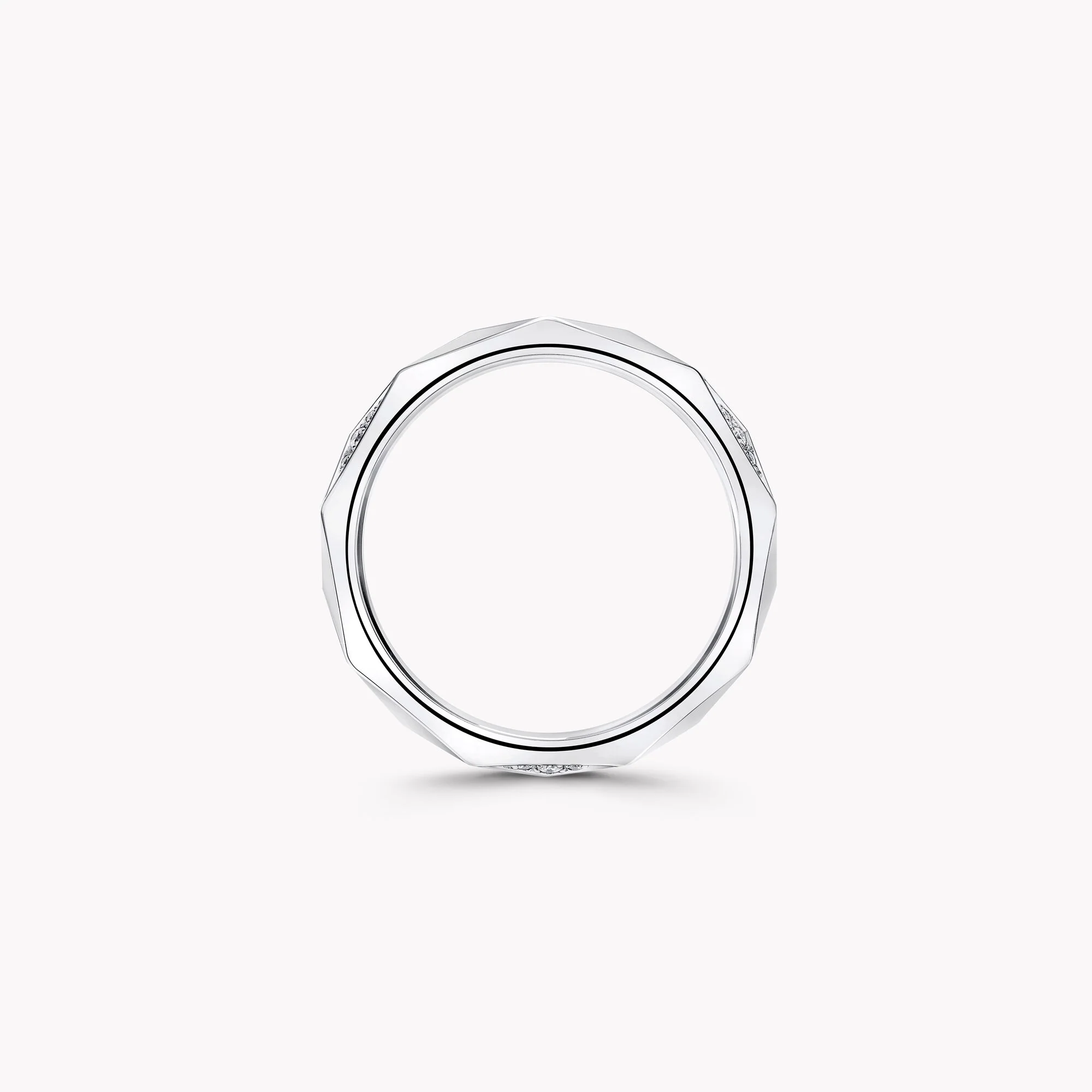 Laurence Graff Signature Faceted Diamond Wedding Band - Image 4