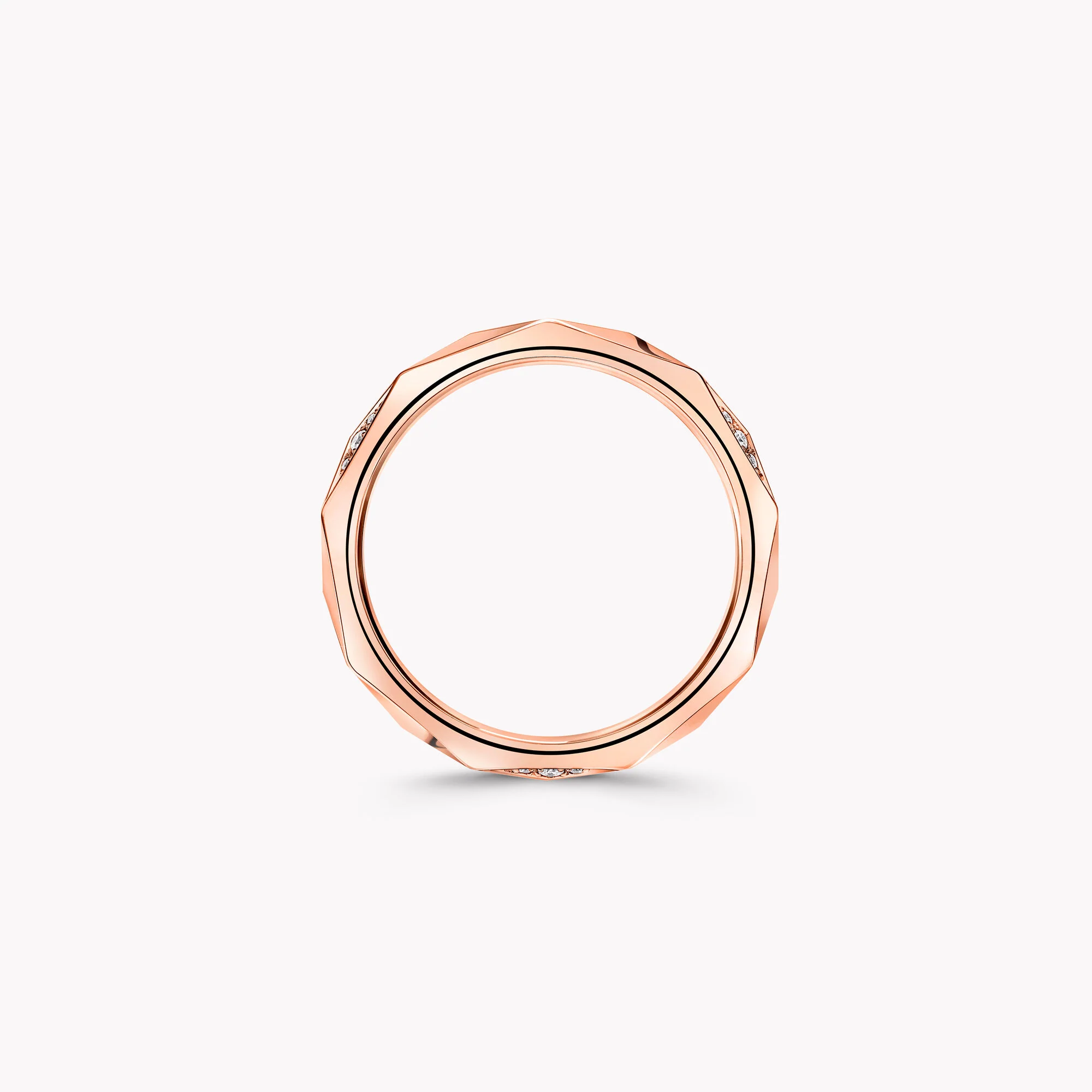 Laurence Graff Signature Faceted Diamond Wedding Band - Image 4