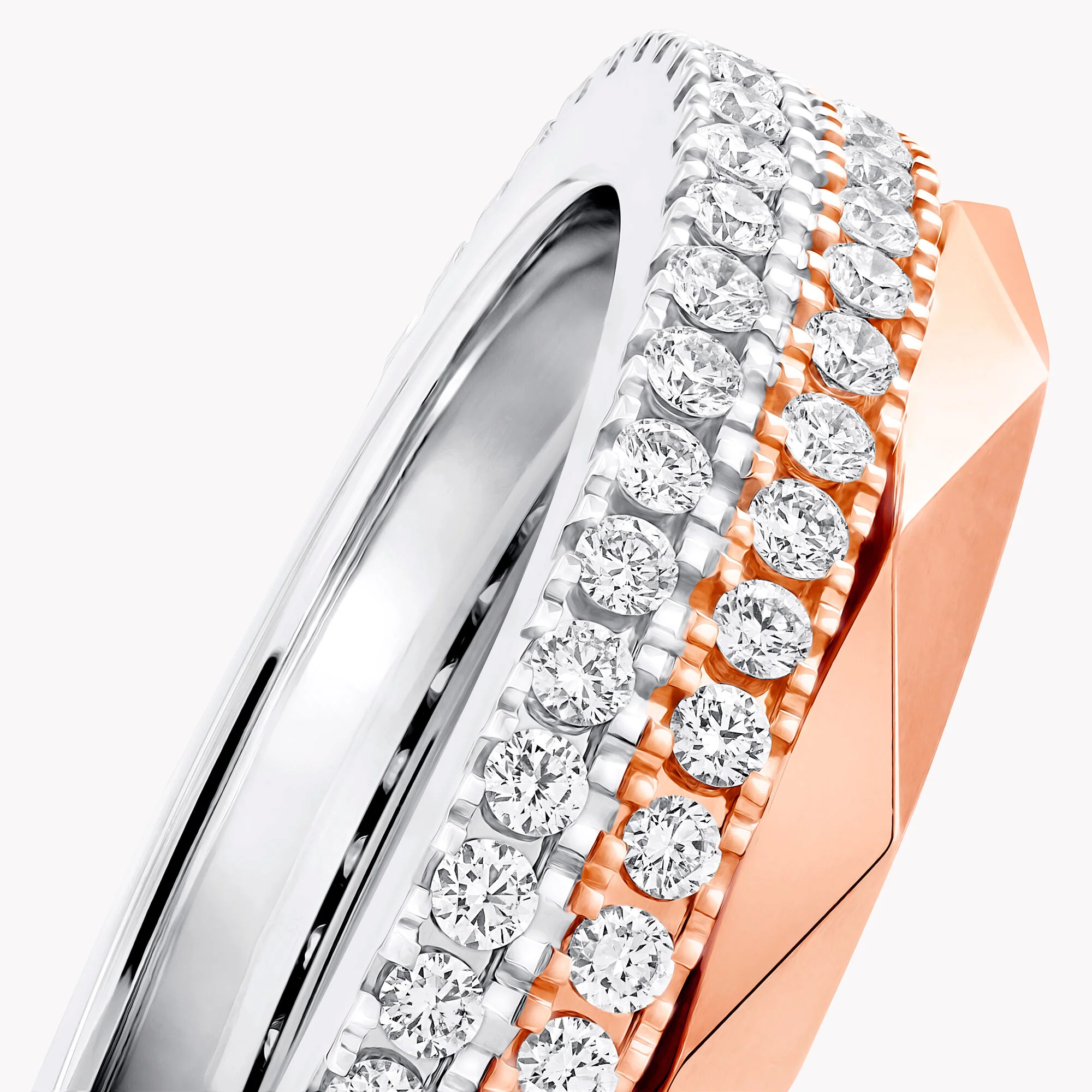 Laurence Graff Signature Three-Row Layered Diamond Ring - Image 5