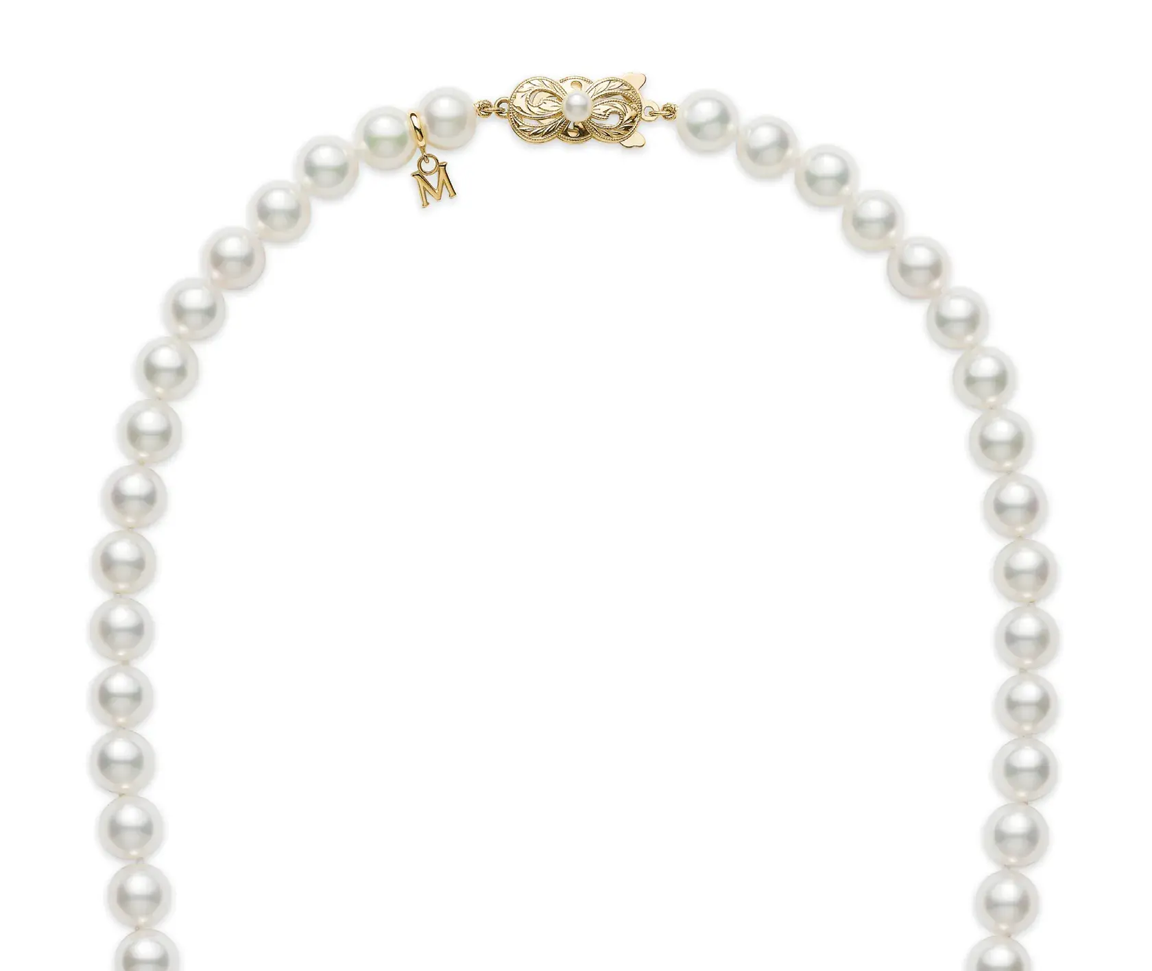 Akoya Cultured Pearl 18K Yellow Gold Princess Strand Necklace - Image 2