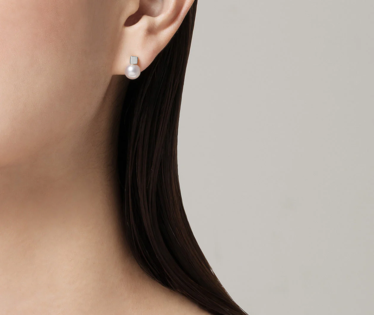 Classic Akoya Cultured Pearl 18K White Gold Earrings - Image 2