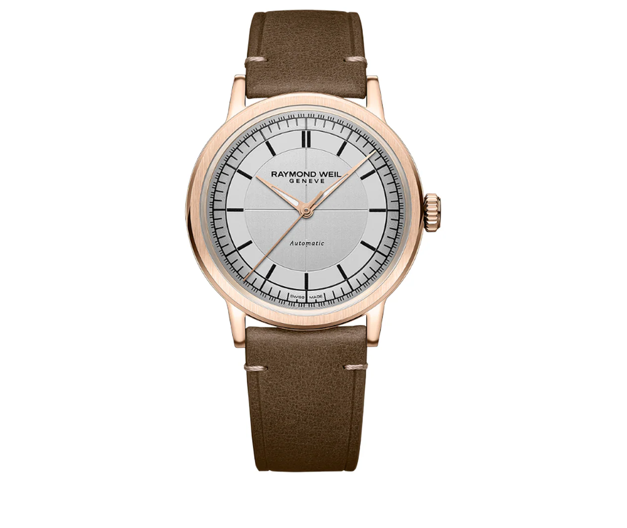 Millesime Men's Automatic Brown Leather Strap Watch
